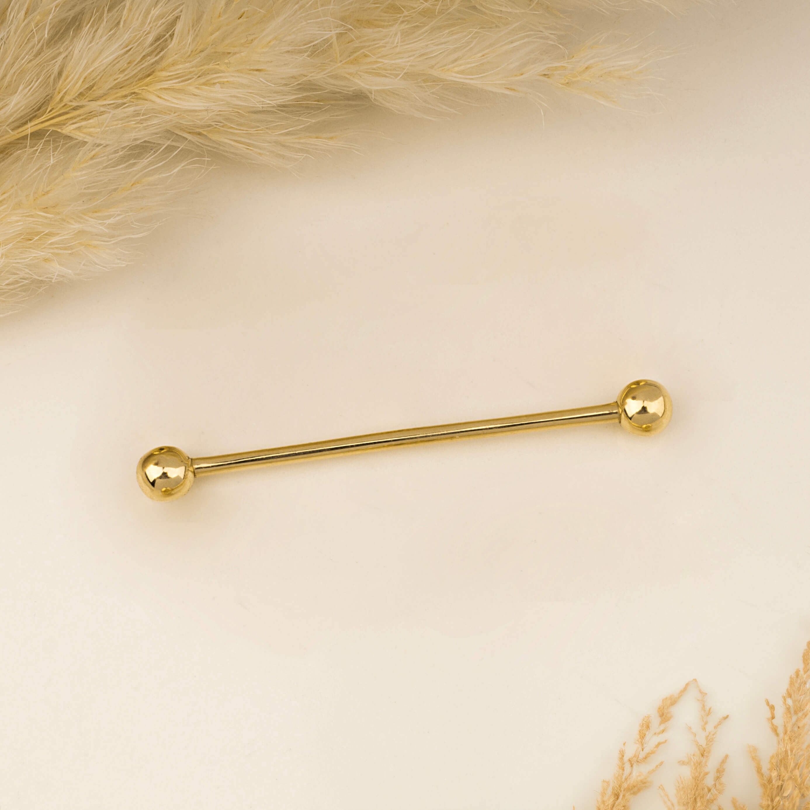 Düz Altın Köprü Piercing - Dianora Piercing