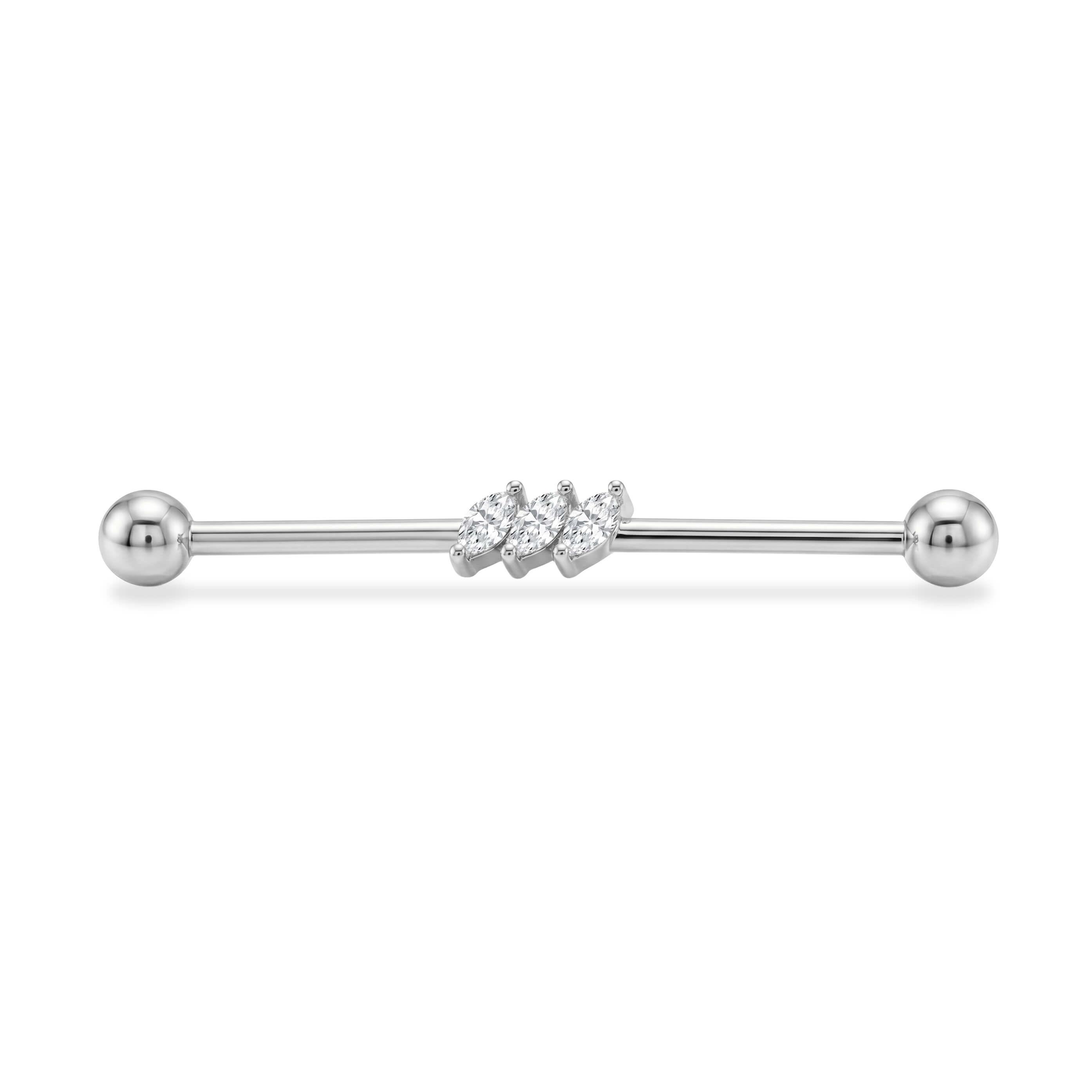 Markiz Taşlı Altın Köprü Piercing - Dianora Piercing
