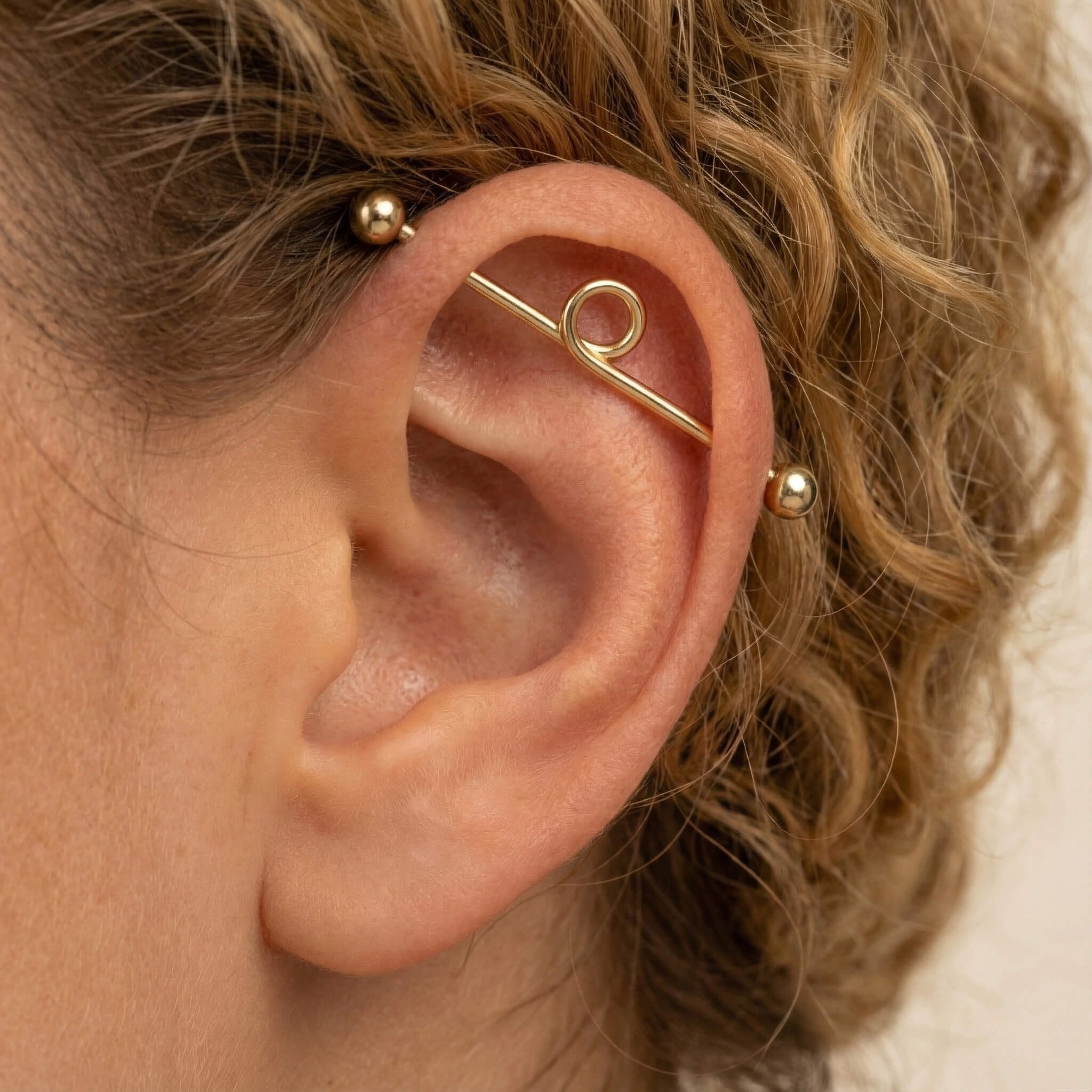 Sarmal Altın Köprü Piercing - Dianora Piercing
