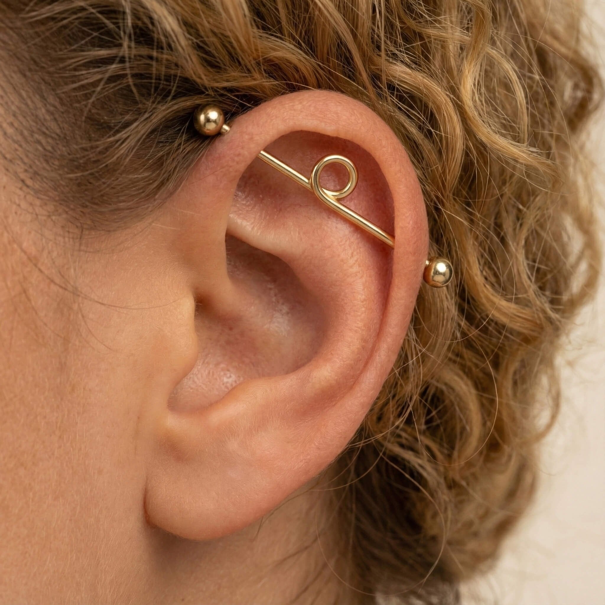 Sarmal Altın Köprü Piercing - Dianora Piercing