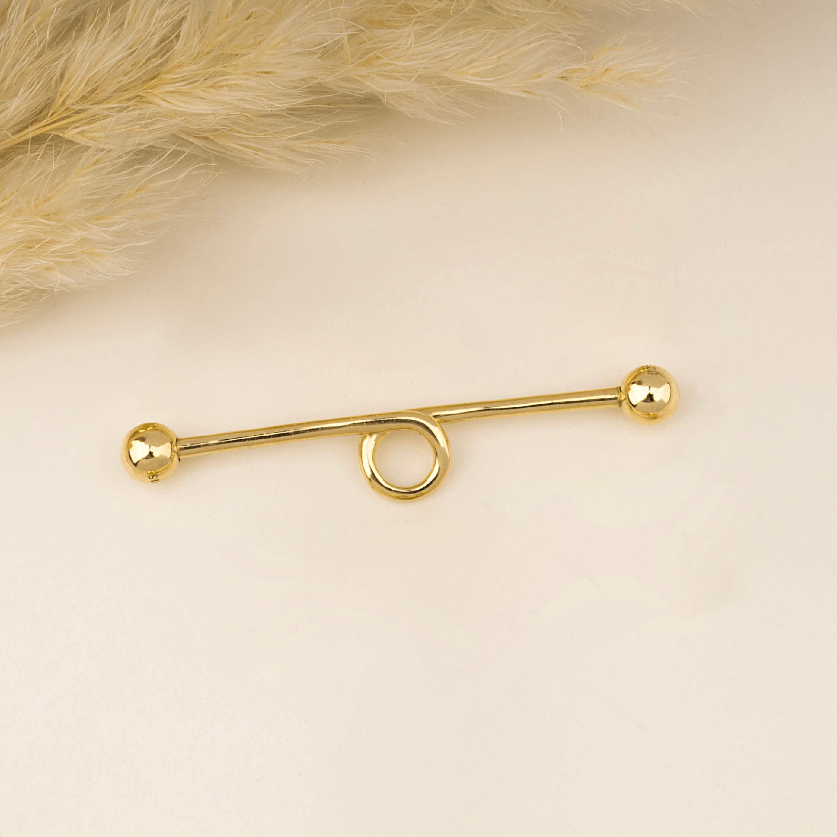Sarmal Altın Köprü Piercing - Dianora Piercing