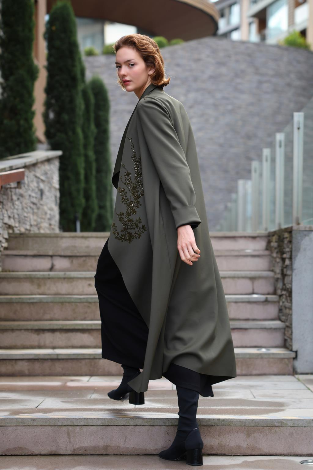 SCUBA ŞAL YAKA FLOGLU CEKET  