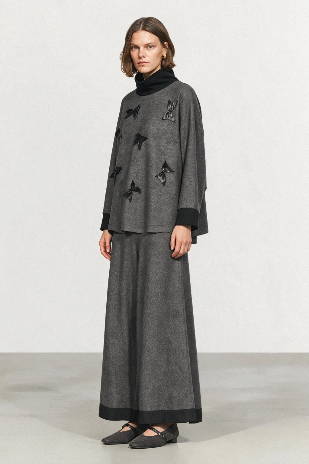 RAYON GABARDİN LYCRA DİK YAKA BLUZ