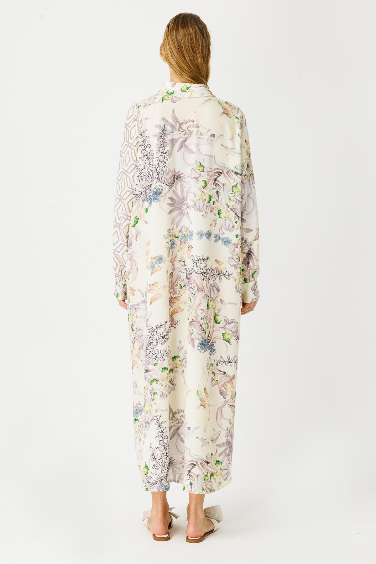 BUBBLE MARAKESH SUMMER ÇİÇEK VE GEOMETRİ CEPLİ ELBİSE