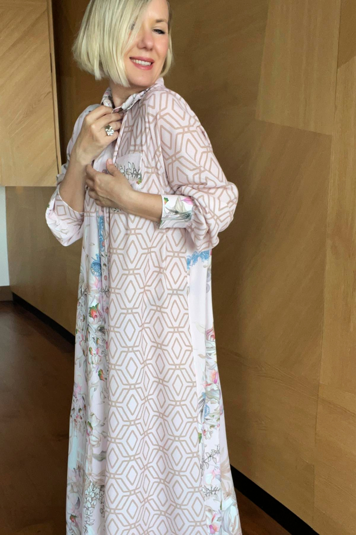 BUBBLE MARAKESH SUMMER ÇİÇEK VE GEOMETRİ CEPLİ ELBİSE