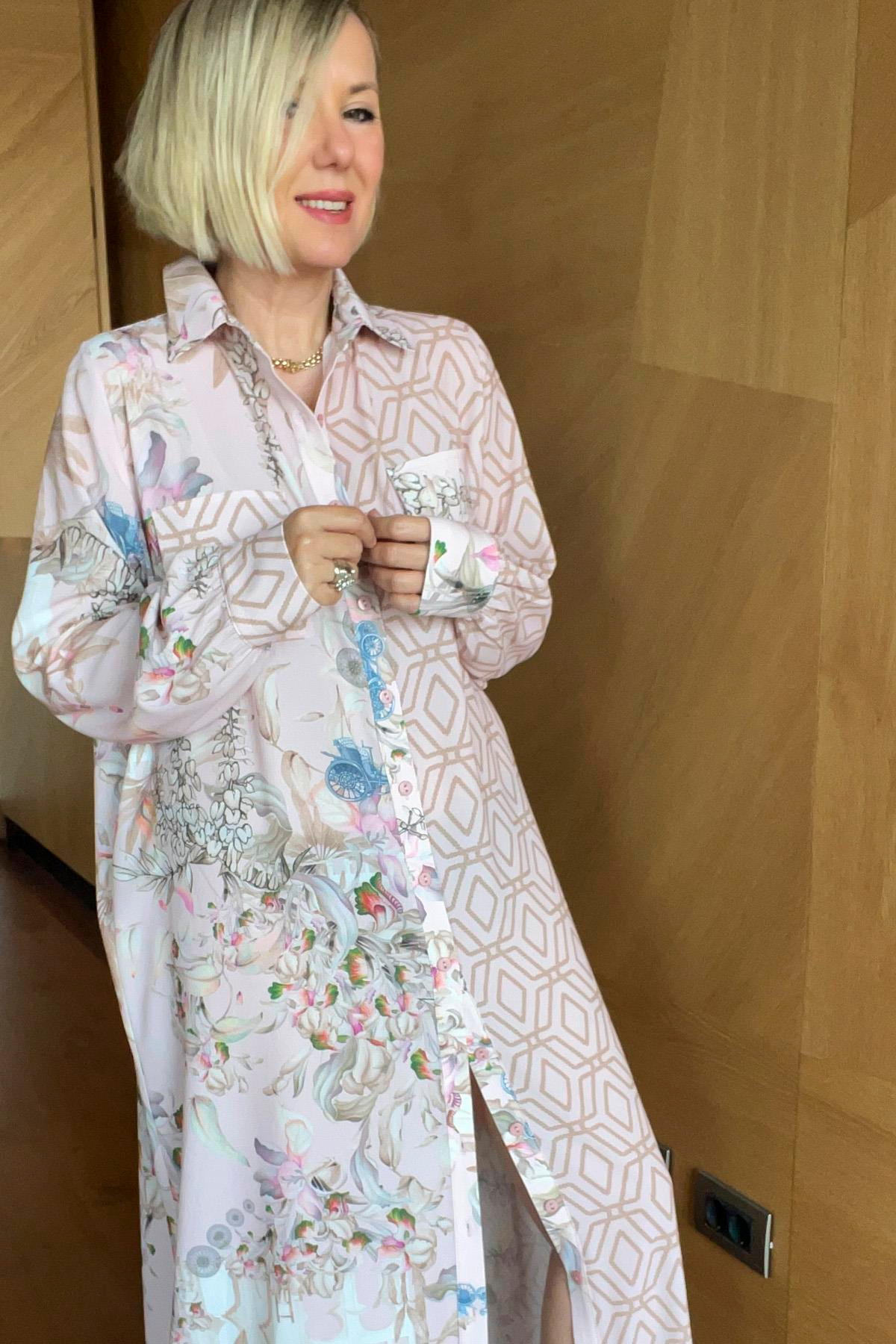 BUBBLE MARAKESH SUMMER ÇİÇEK VE GEOMETRİ CEPLİ ELBİSE