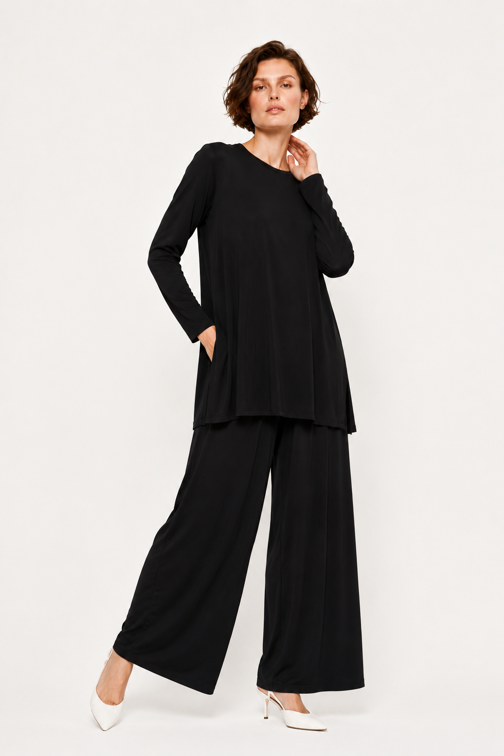 RAYON GENİŞ PAÇA PANTOLON ETEK