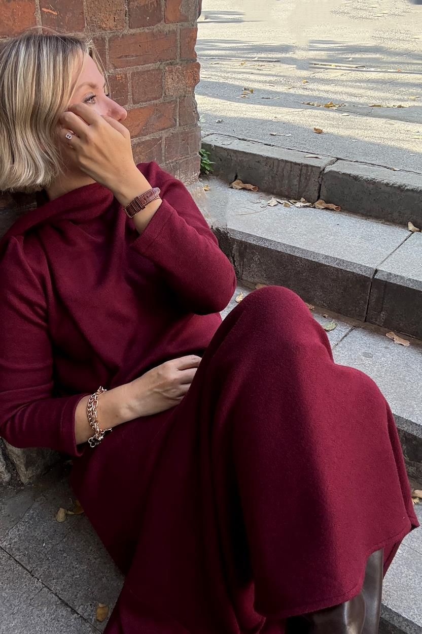 TRİKO ANGORA EVAZE BELİ LASTİKLİ ETEK