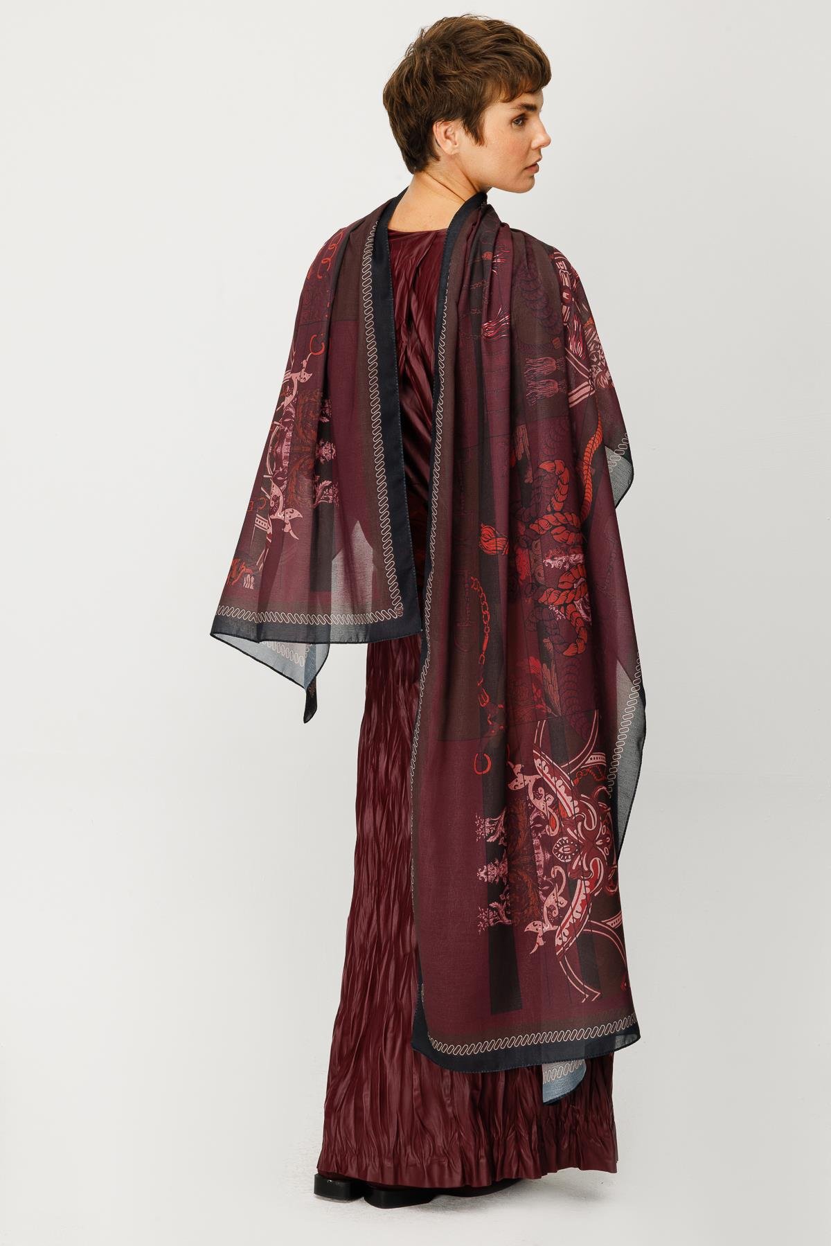 COTTON BLOK ZİNCİR DESELİ ŞAL