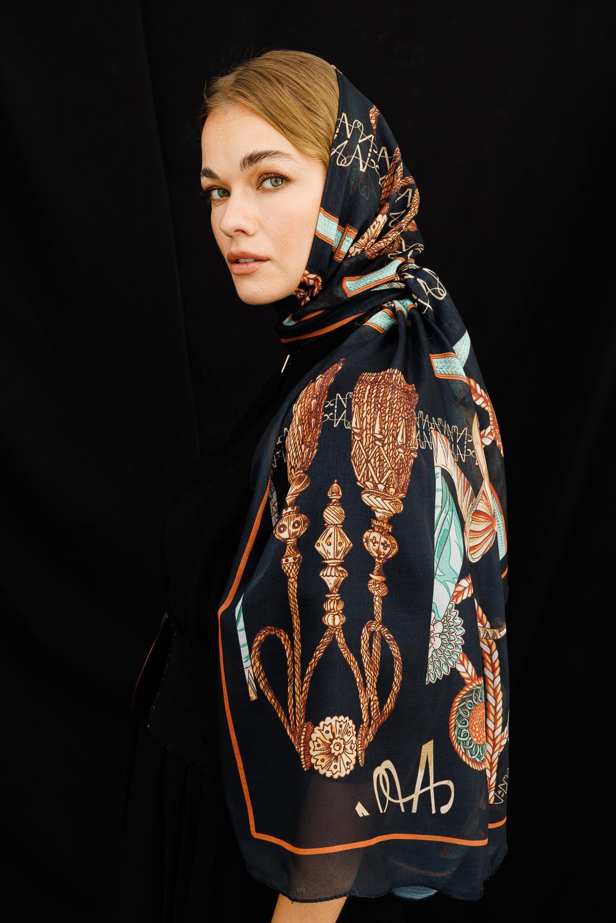 COTTON BRAÇOL DESENLİ ŞAL