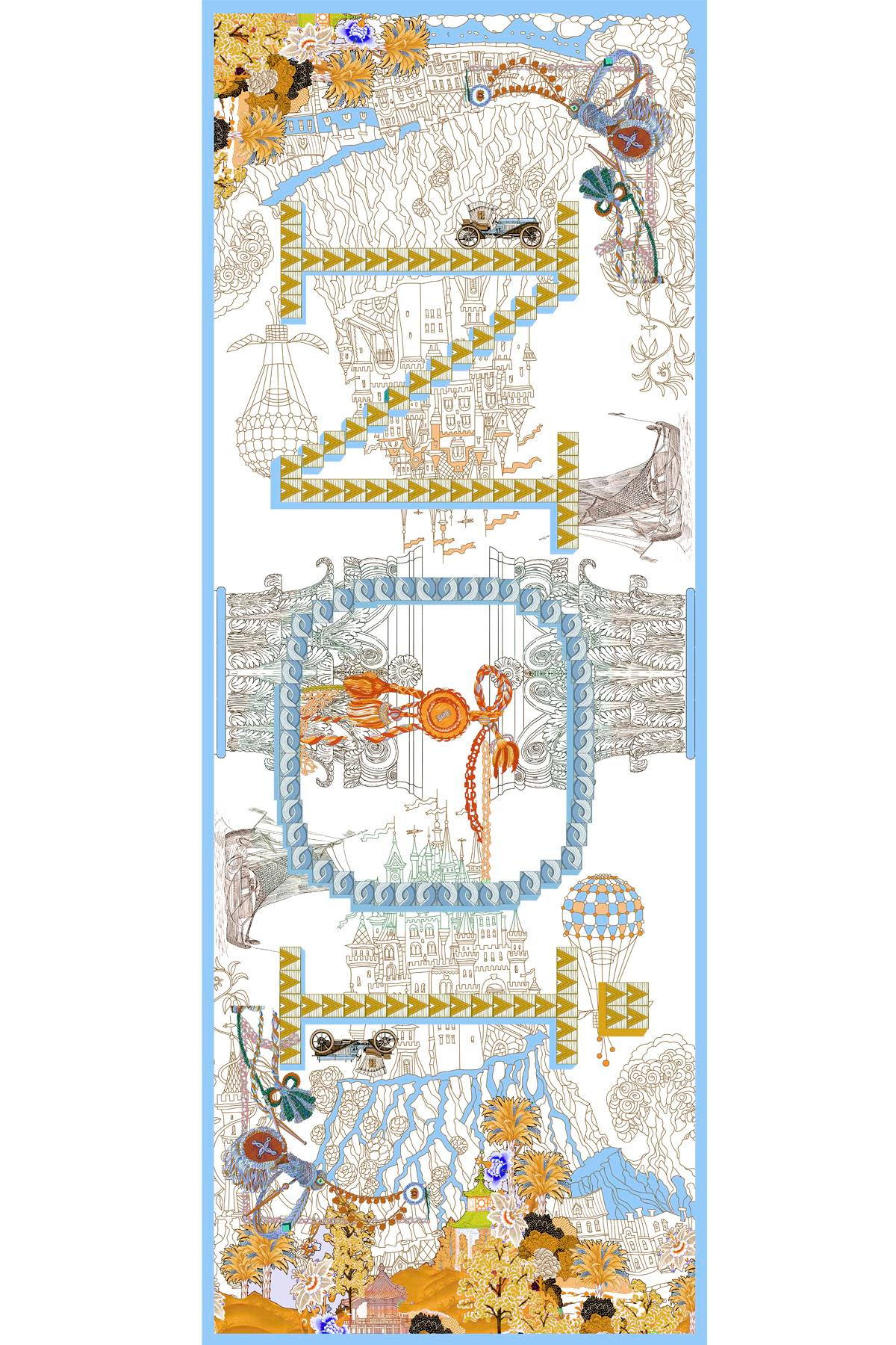 COTTON BÜYÜK NOİ DAMA DESENLİ ŞAL