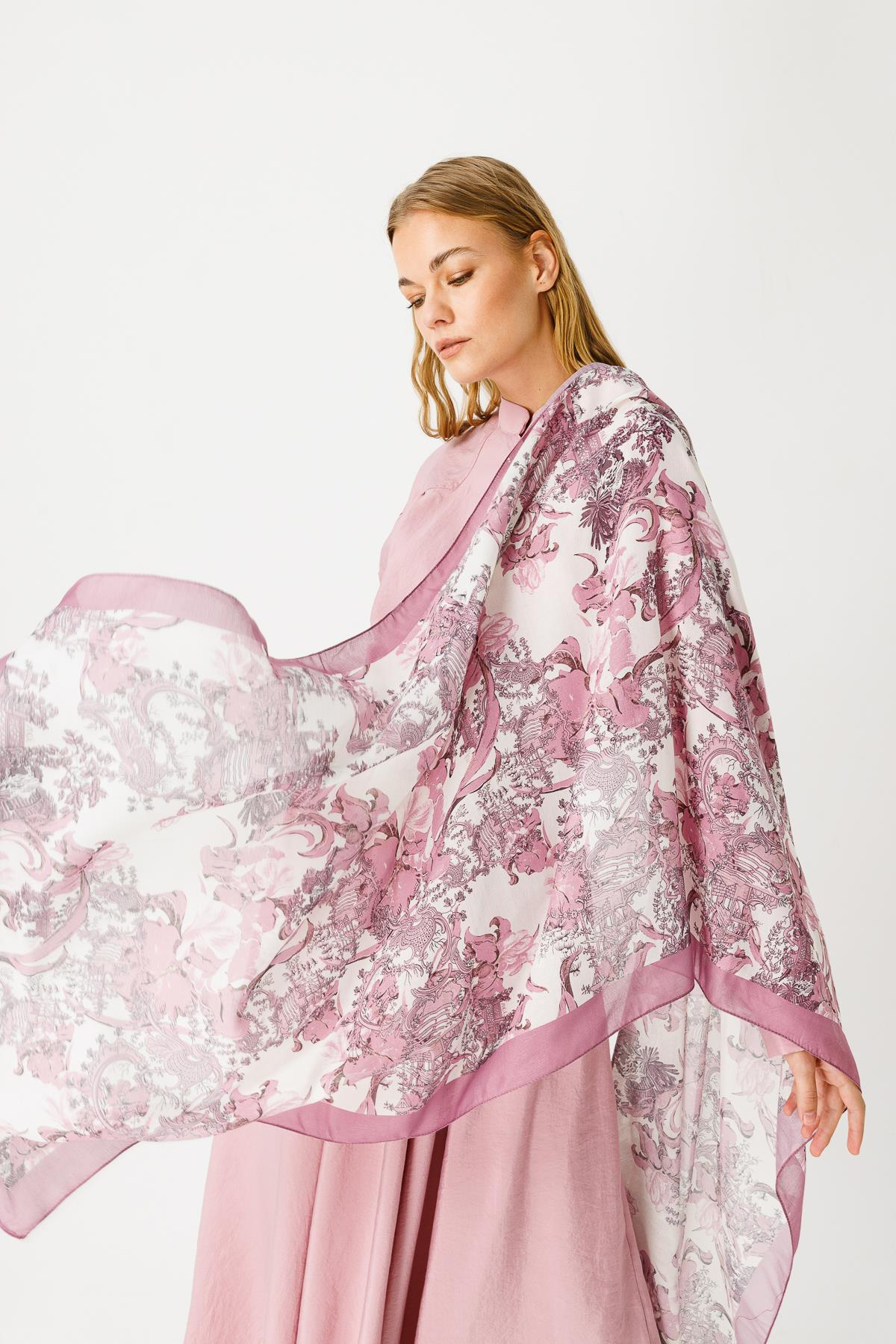 COTTON JAPANESE SUMMER DESENLİ ŞAL