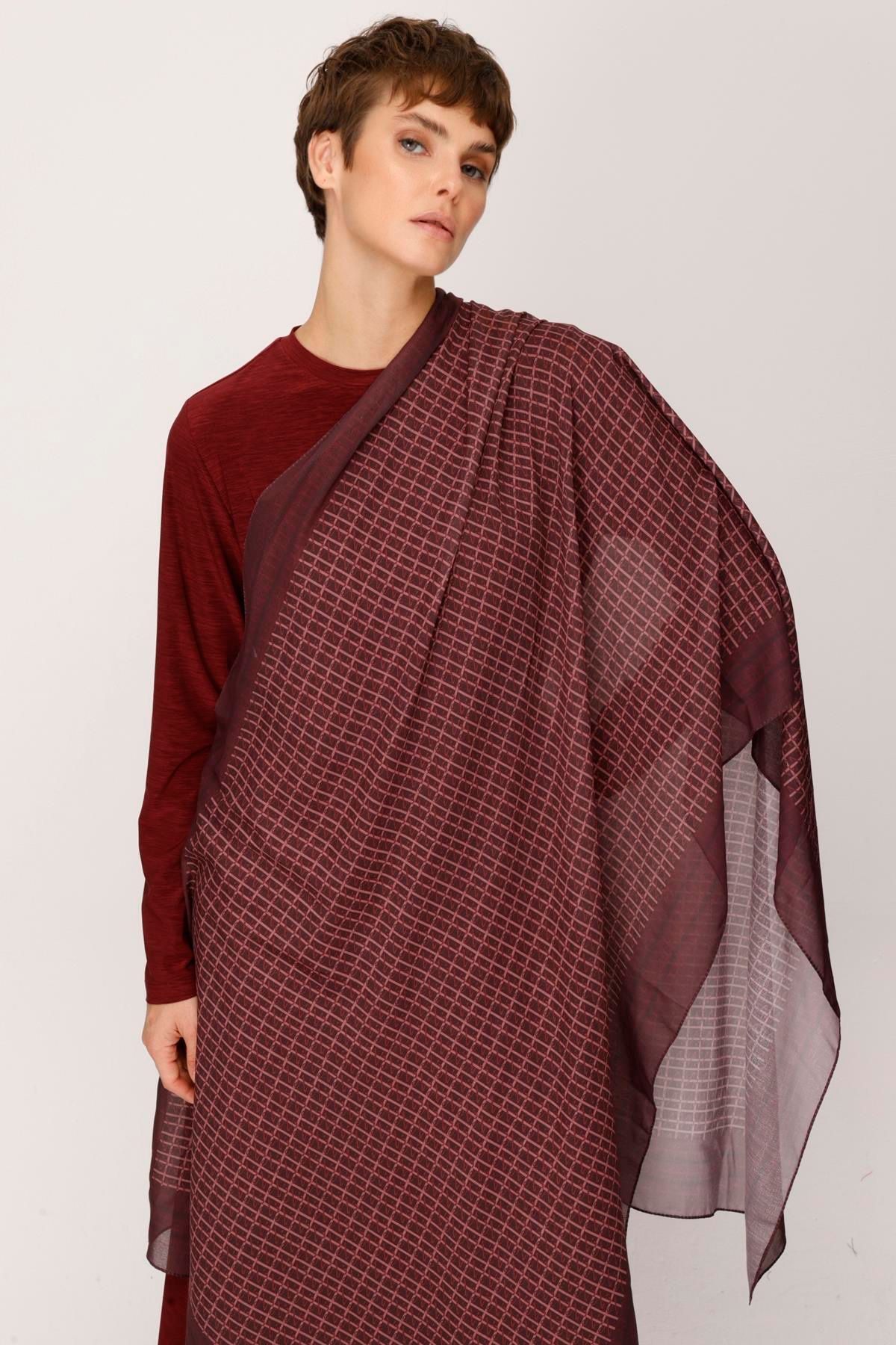 COTTON NOİ MONOGRAM DESENLİ ŞAL