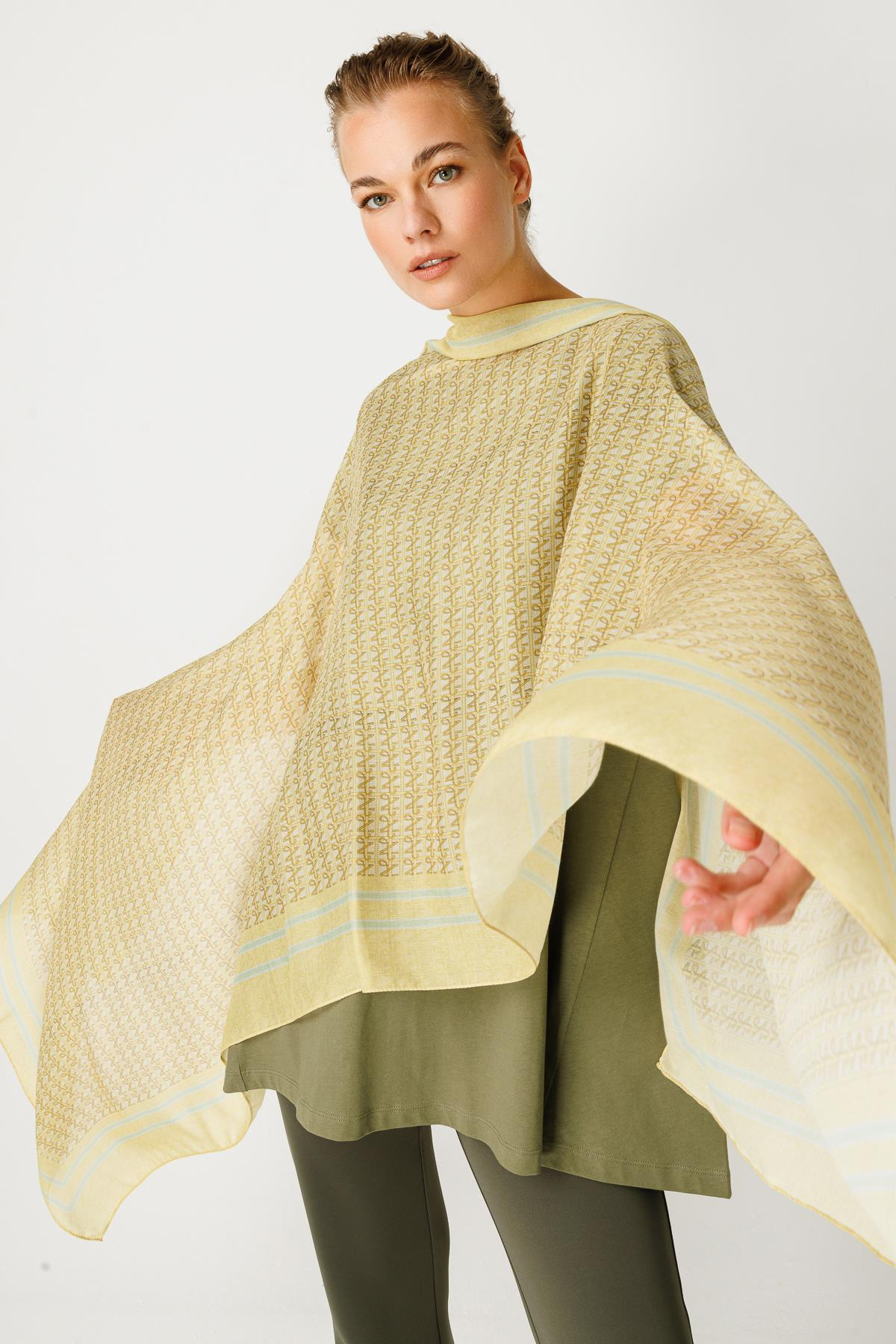 COTTON NOİ MONOGRAM DESENLİ ŞAL