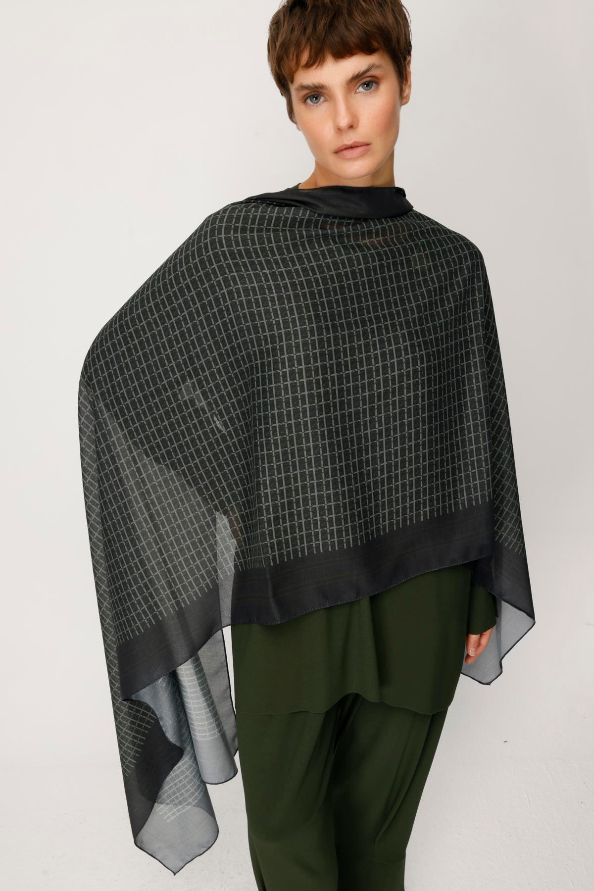 COTTON NOİ MONOGRAM DESENLİ ŞAL