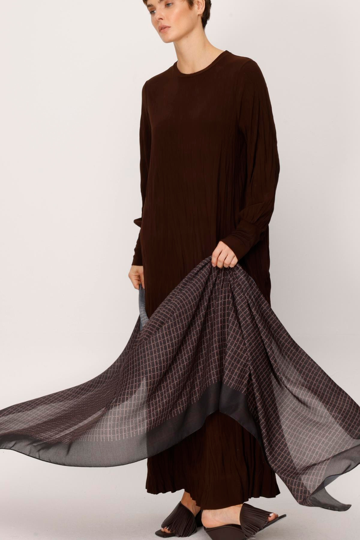 COTTON NOİ MONOGRAM DESENLİ ŞAL