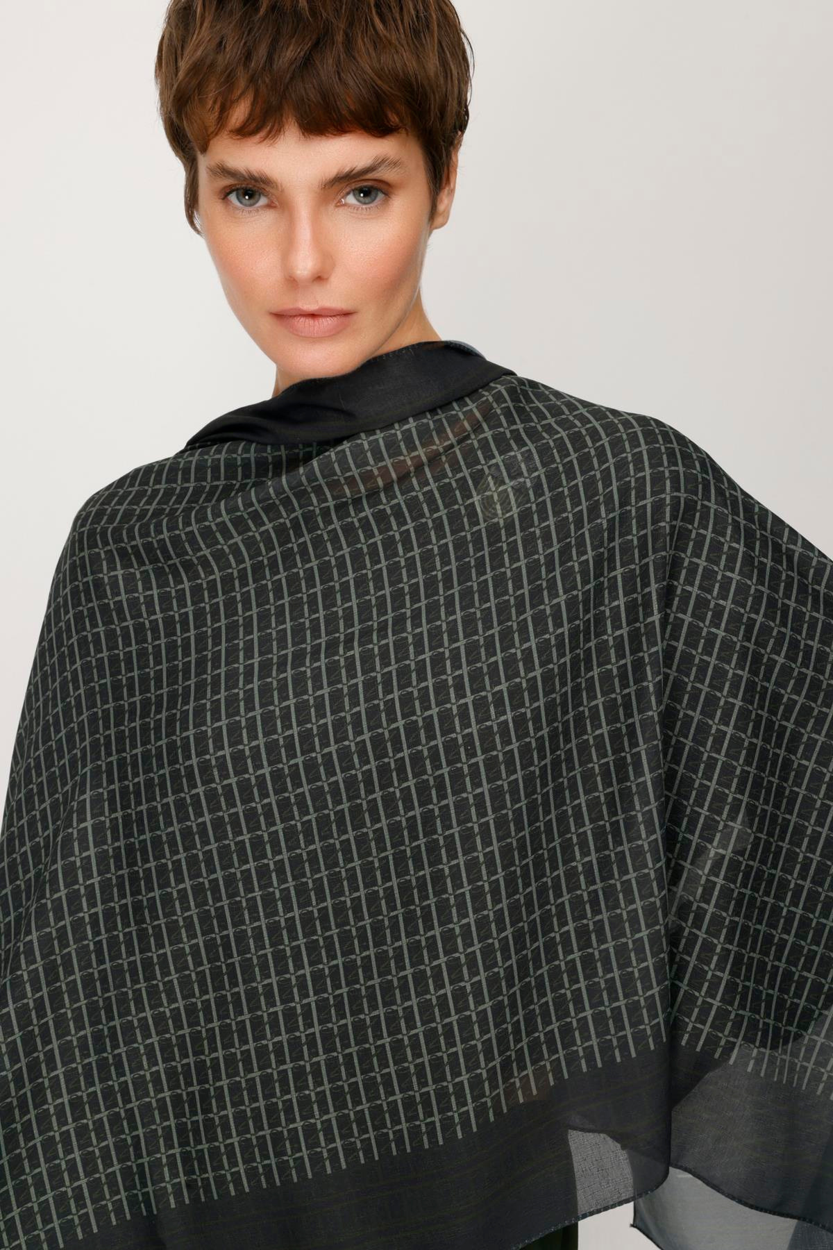 COTTON NOİ MONOGRAM DESENLİ ŞAL