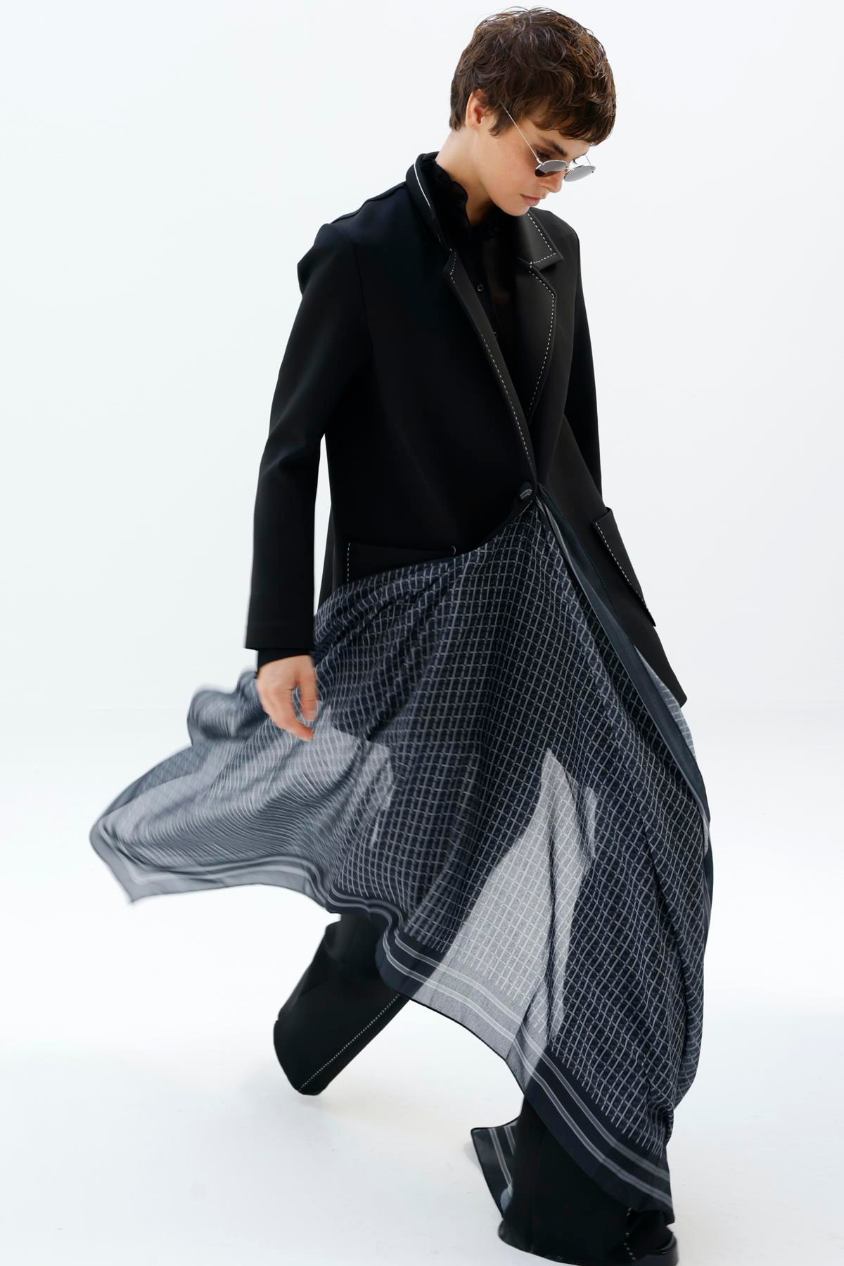 COTTON NOİ MONOGRAM DESENLİ ŞAL