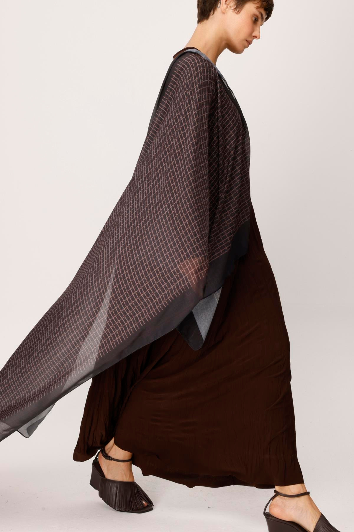 COTTON NOİ MONOGRAM DESENLİ ŞAL