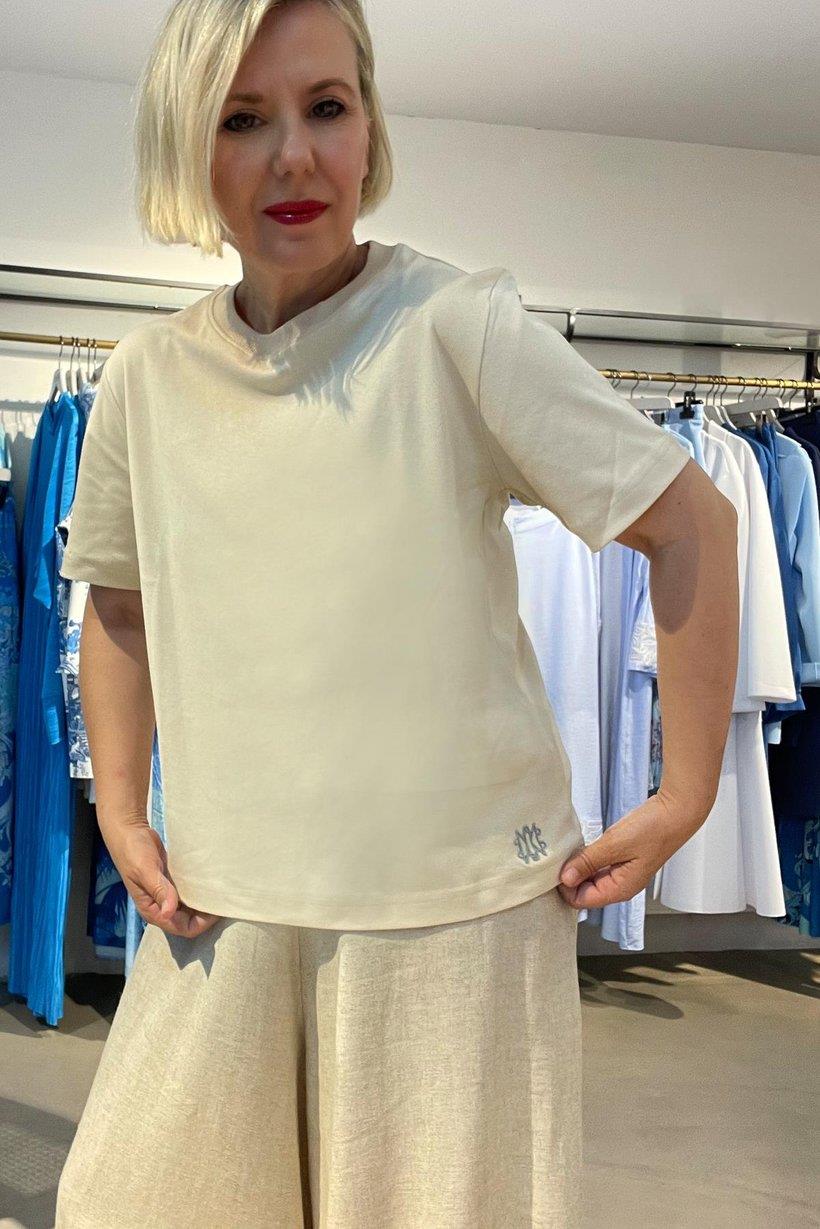 COTTON PENYE BİSİKLET YAKA KISA KOLLU KISA BLUZ