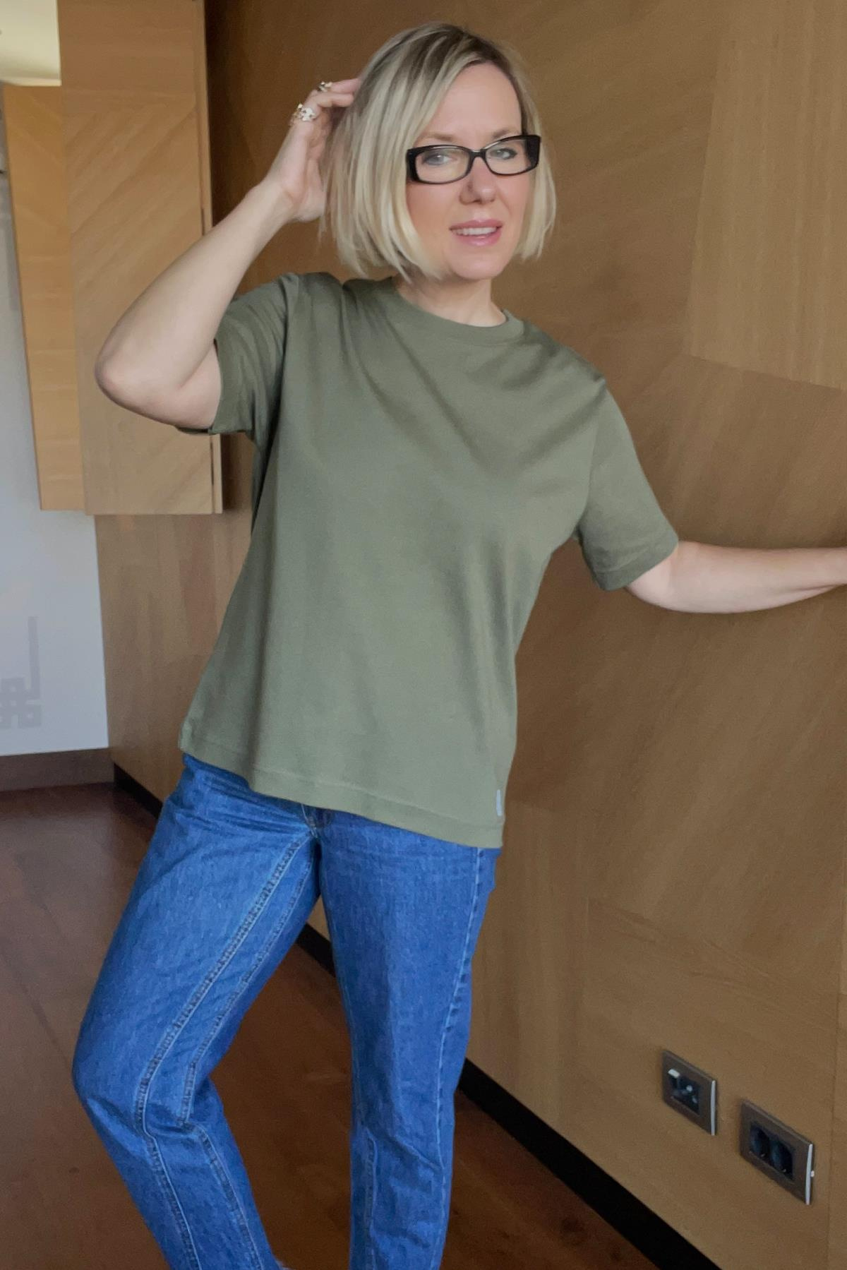 COTTON PENYE BİSİKLET YAKA KISA KOLLU KISA BLUZ