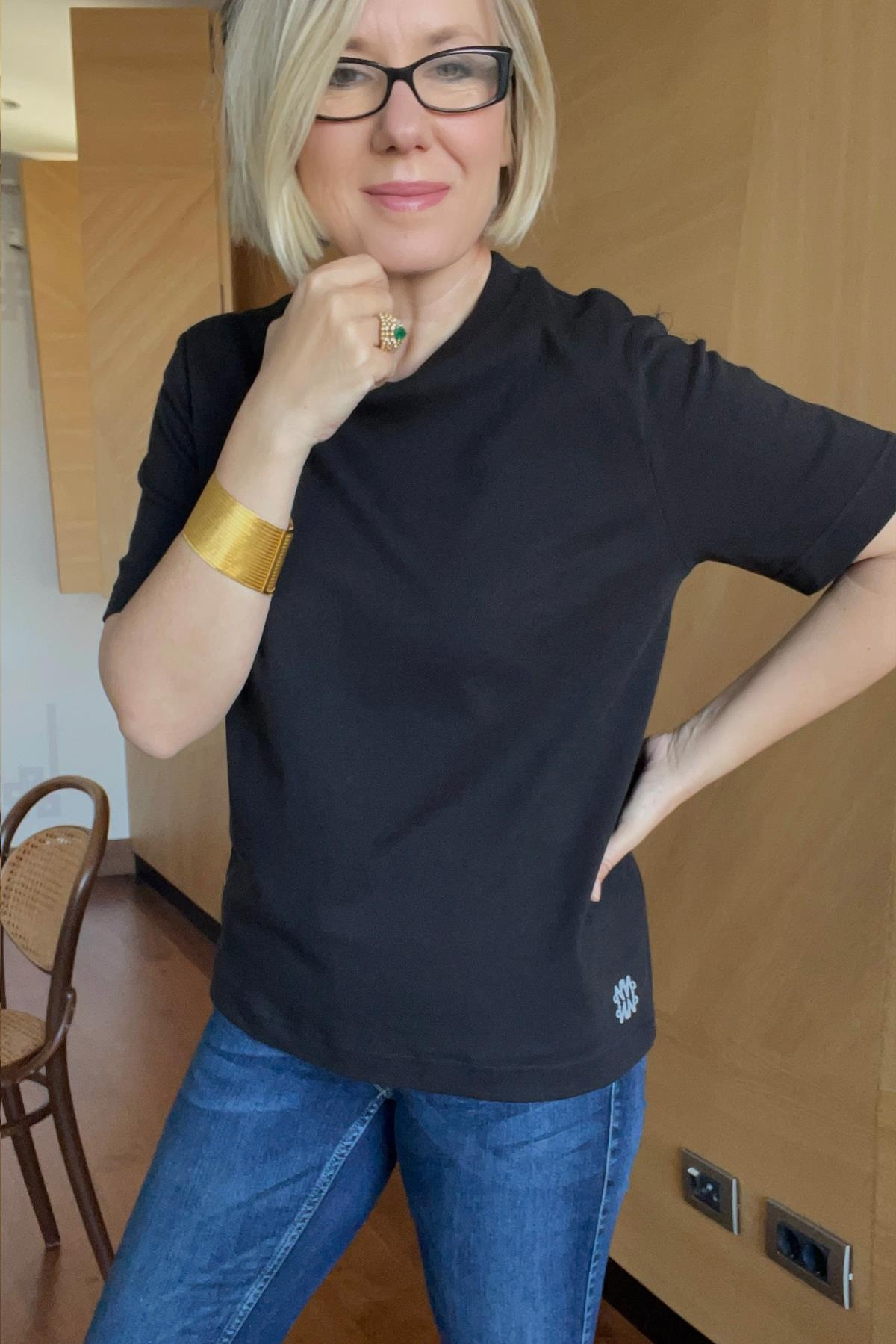 COTTON PENYE BİSİKLET YAKA KISA KOLLU KISA BLUZ