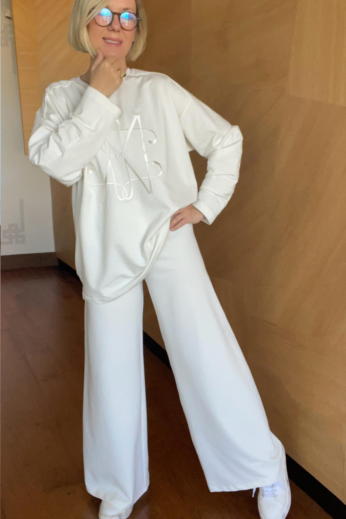 COTTON PENYE  GENİŞ PAÇA PANTALON