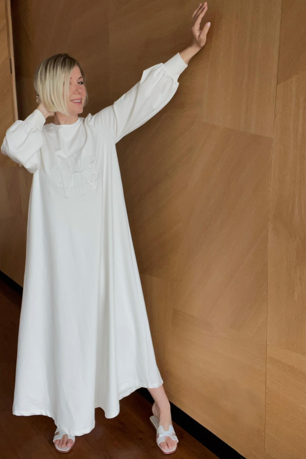 COTTON PENYE ÖNÜ NOİ NAKIŞLI ELBİSE