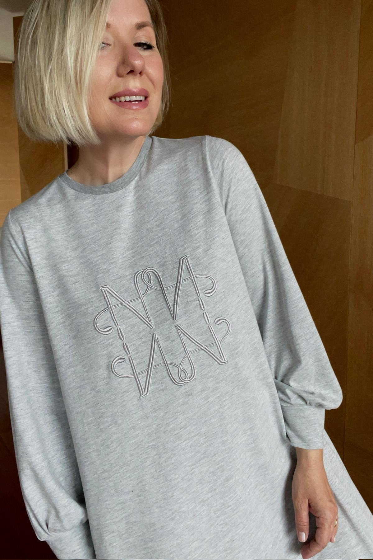 COTTON PENYE ÖNÜ NOİ NAKIŞLI ELBİSE