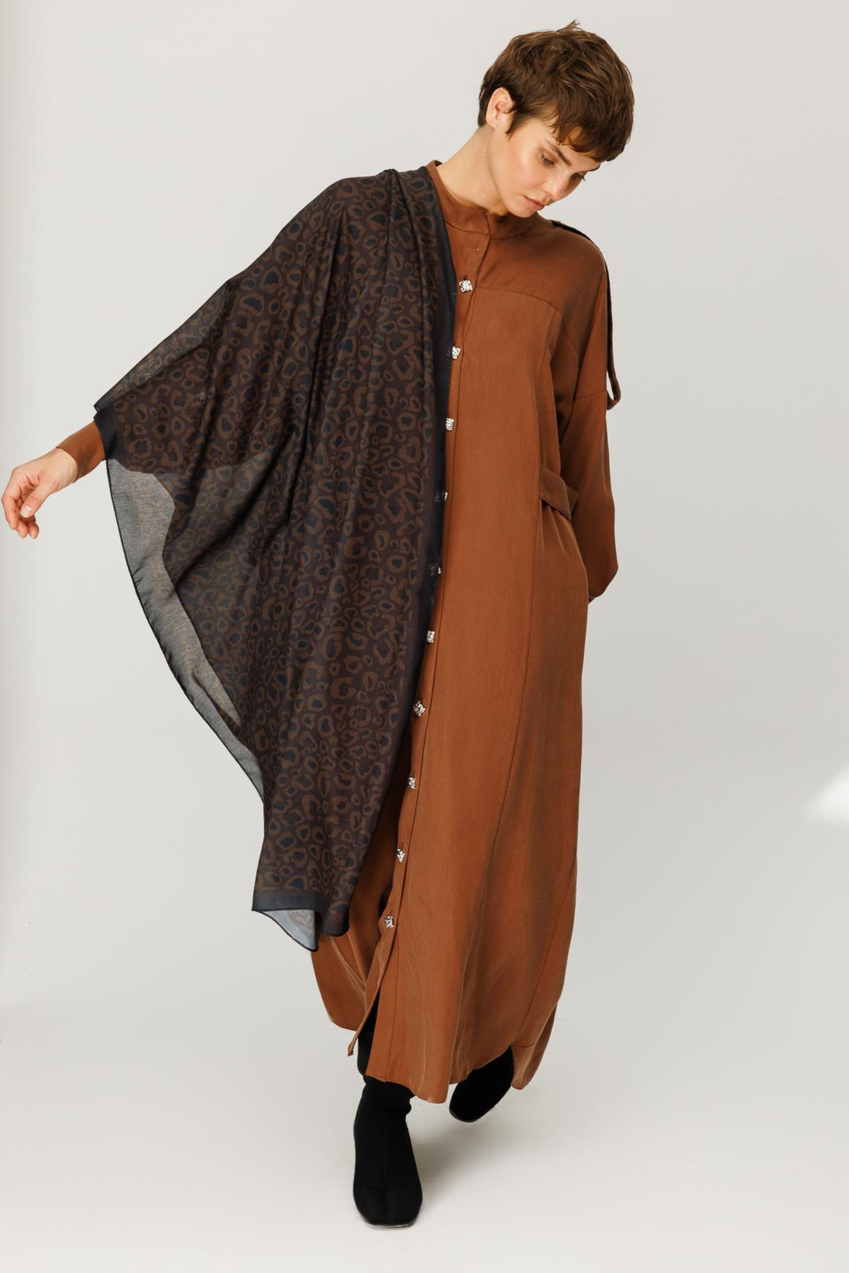 COTTON PETİT LEOPAR DESENLİ ŞAL