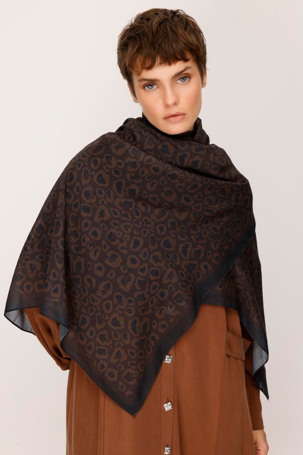 COTTON PETİT LEOPAR DESENLİ ŞAL