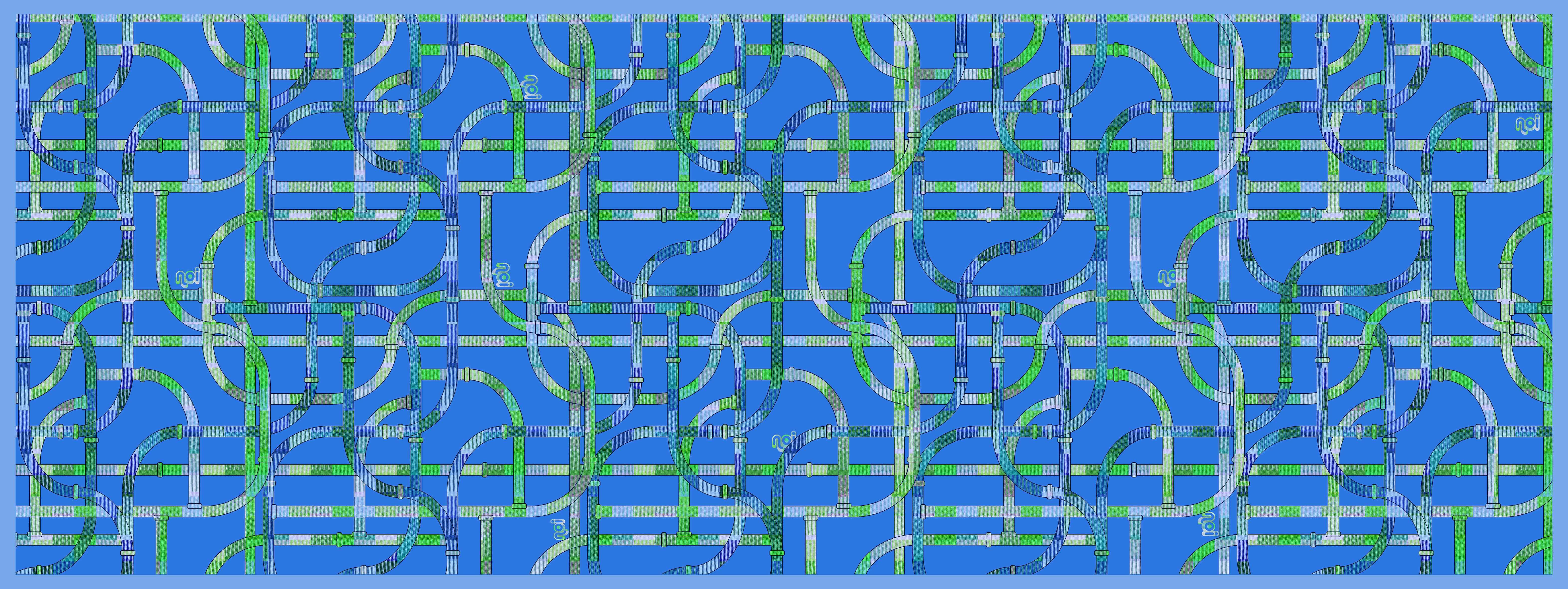 COTTON TRAMLI LABİRENT DESENLİ ŞAL