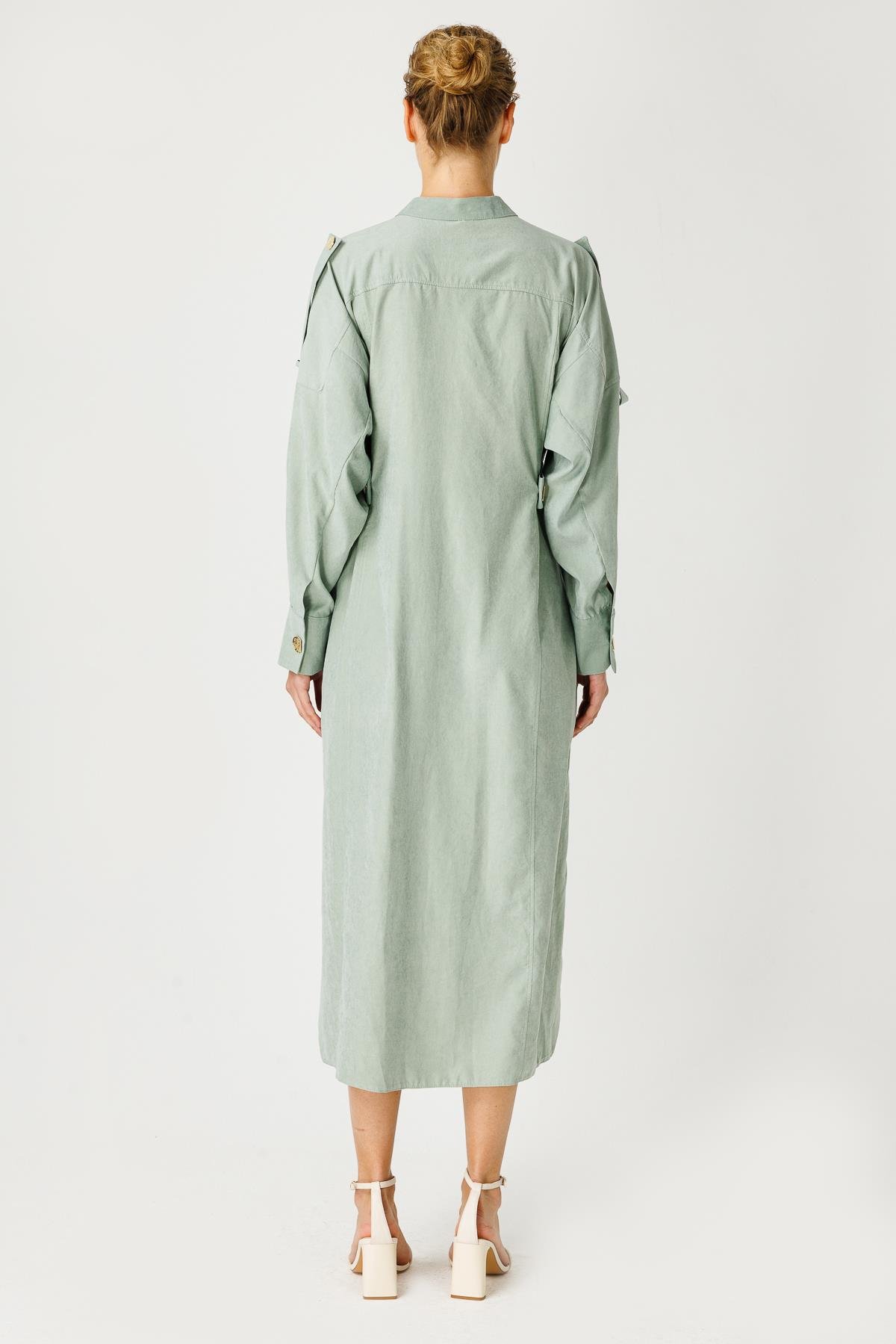 CUPRA  PARAŞÜT APOLETLİ GÖMLEK ELBİSE