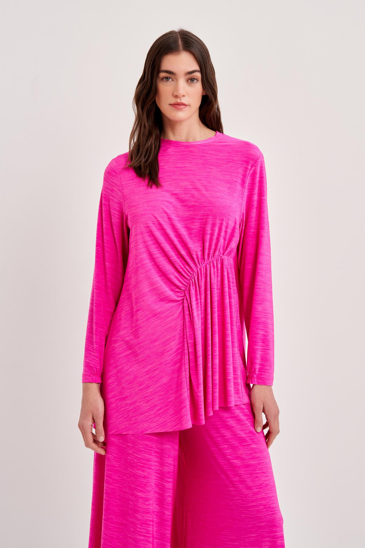 ELENAY ÖNDEN BÜZGÜLÜ BLUZ