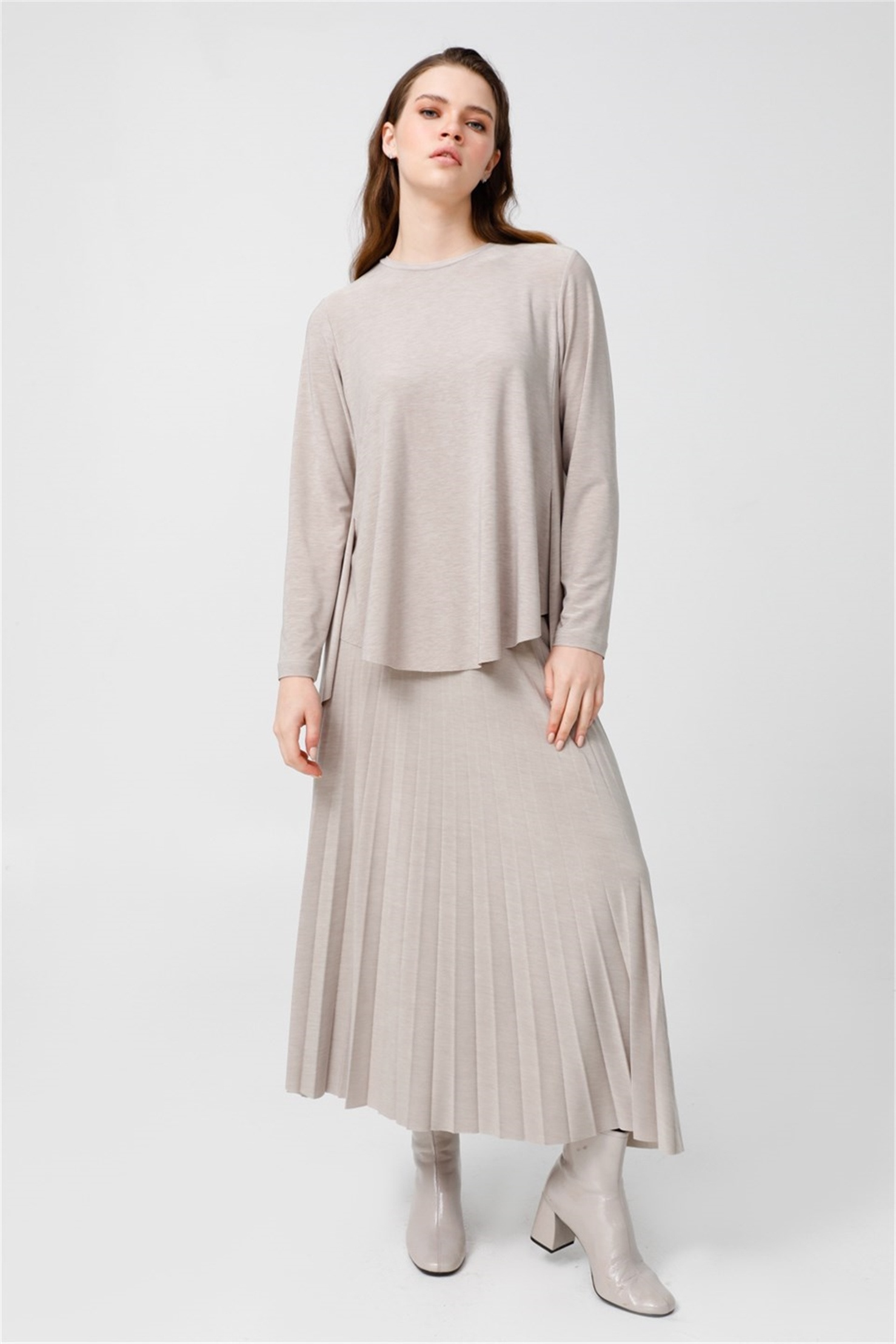 ELENAY PLEATED CIRCULAR SKIRT