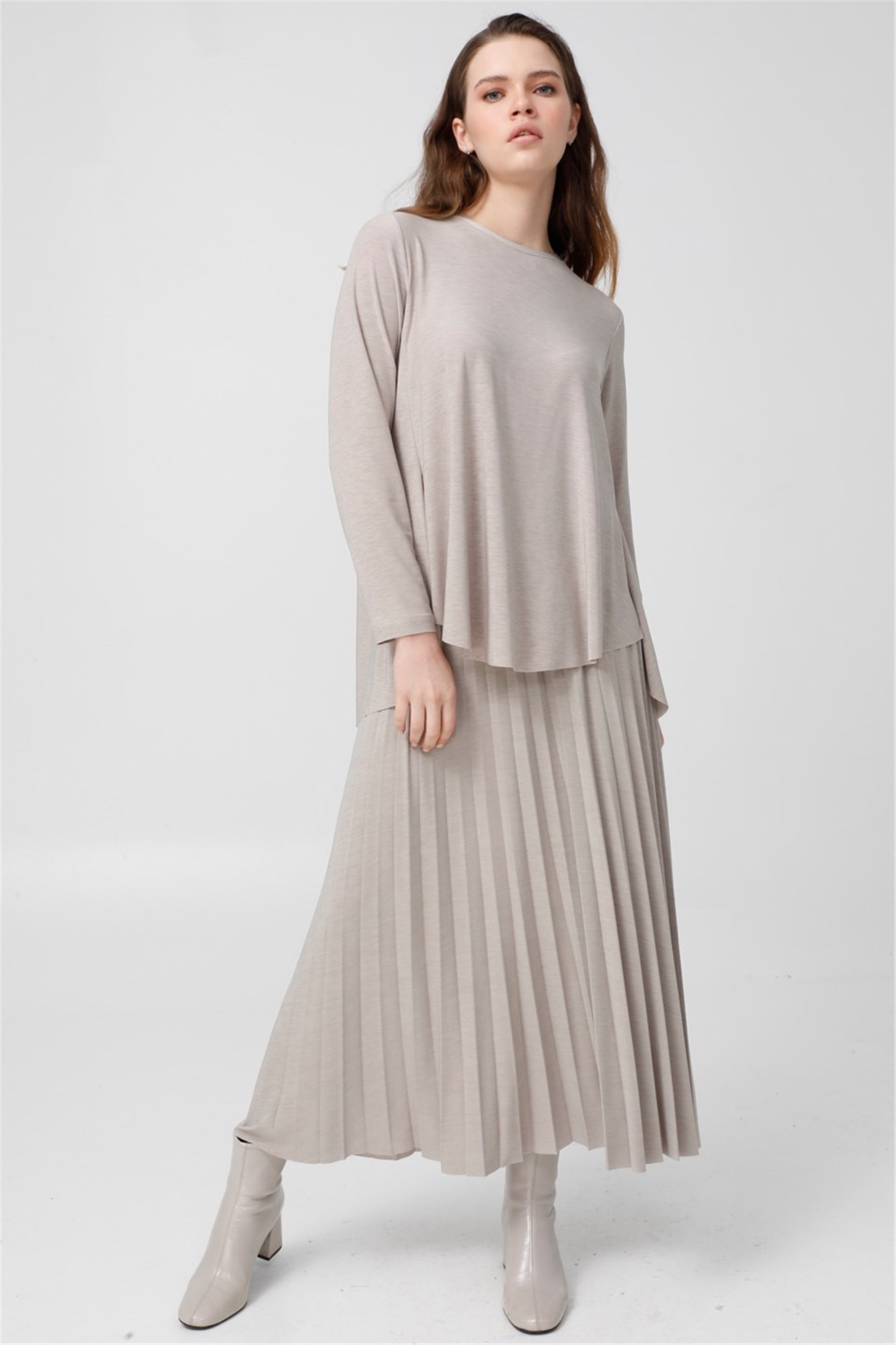 ELENAY PLEATED CIRCULAR SKIRT