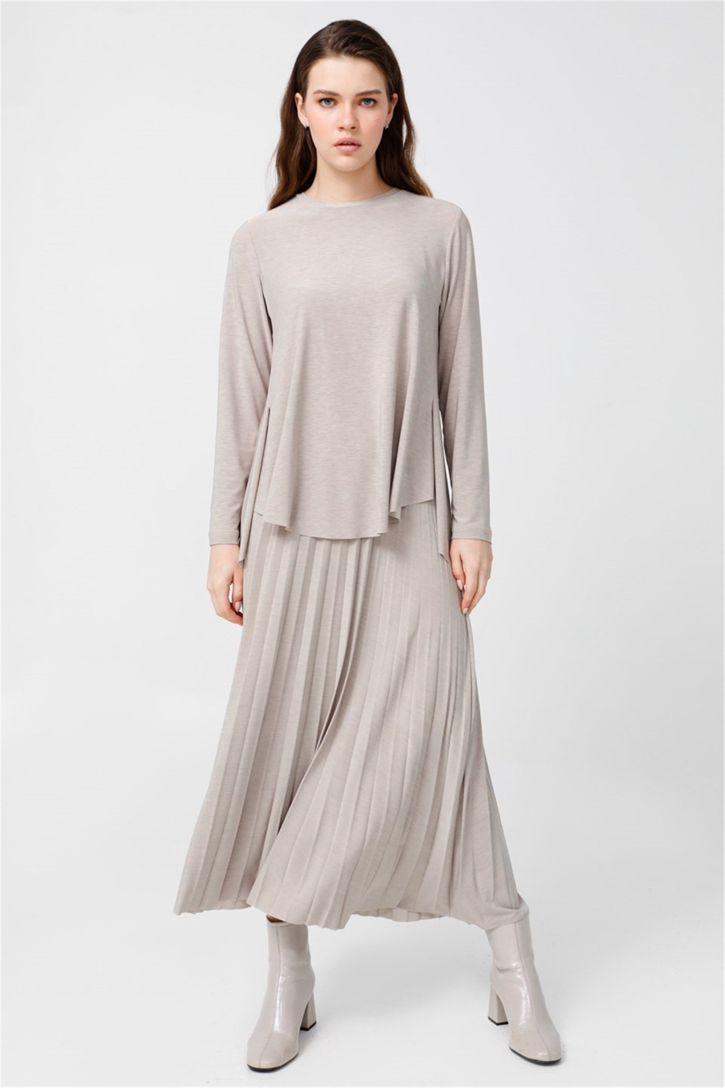 ELENAY PLEATED CIRCULAR SKIRT