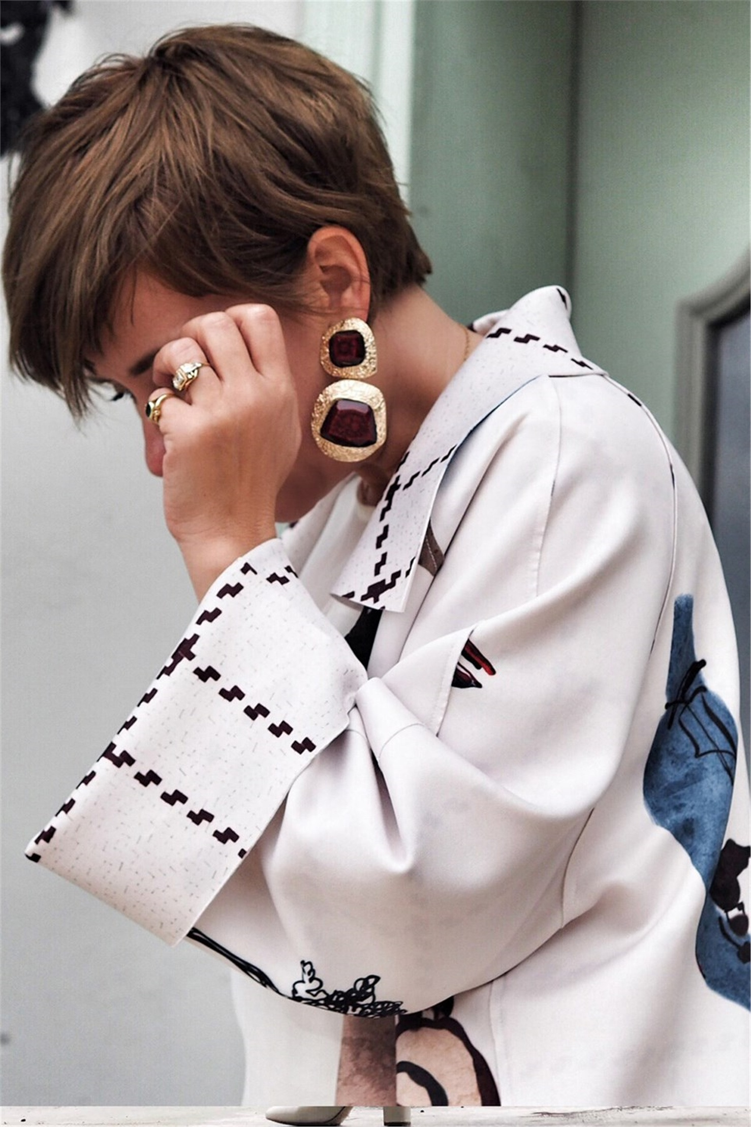 JAPANESE PRINT REVERSIBLE SCUBA JACKET