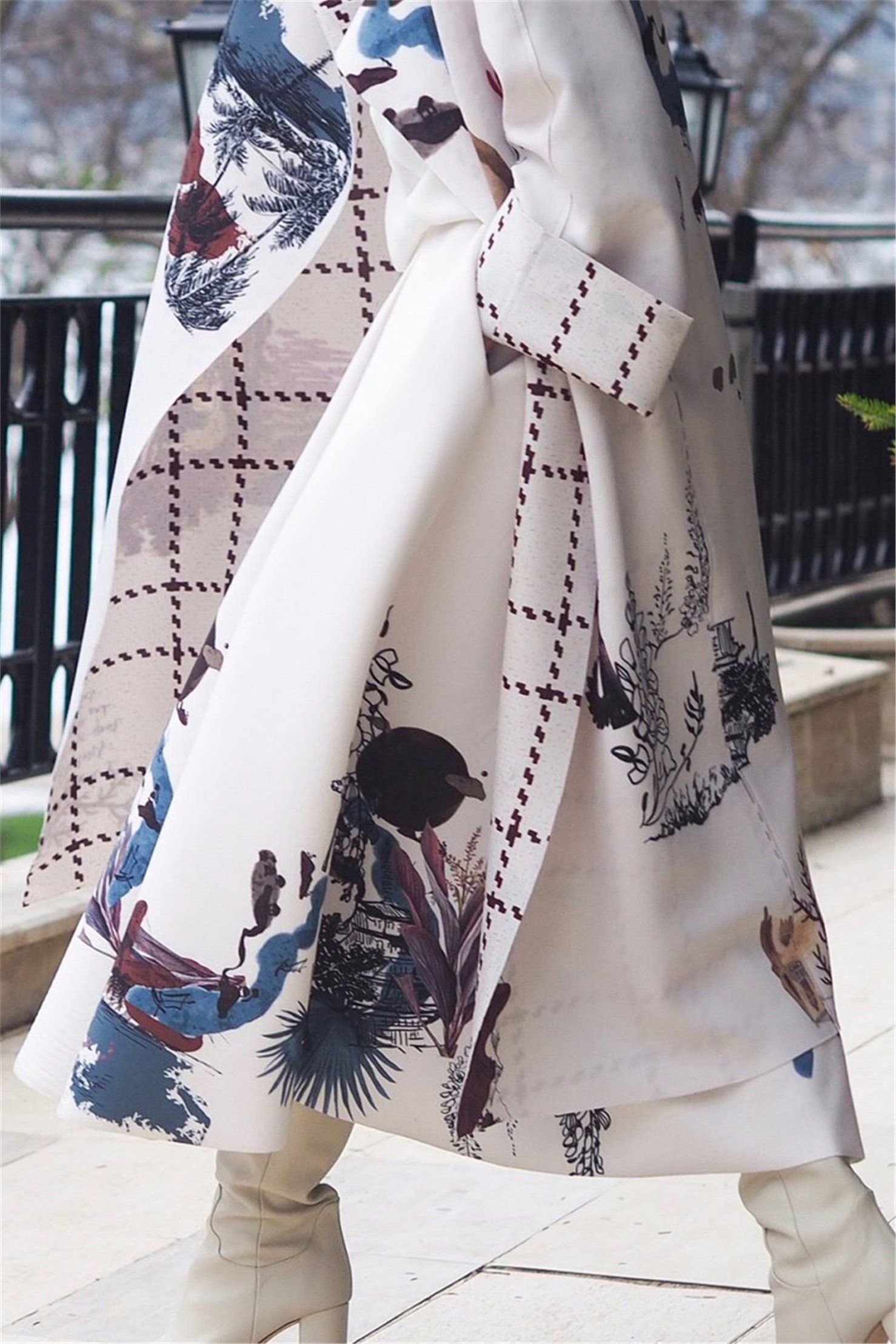 JAPANESE PRINT PUFF SCUBA CRINOLINE SKIRT