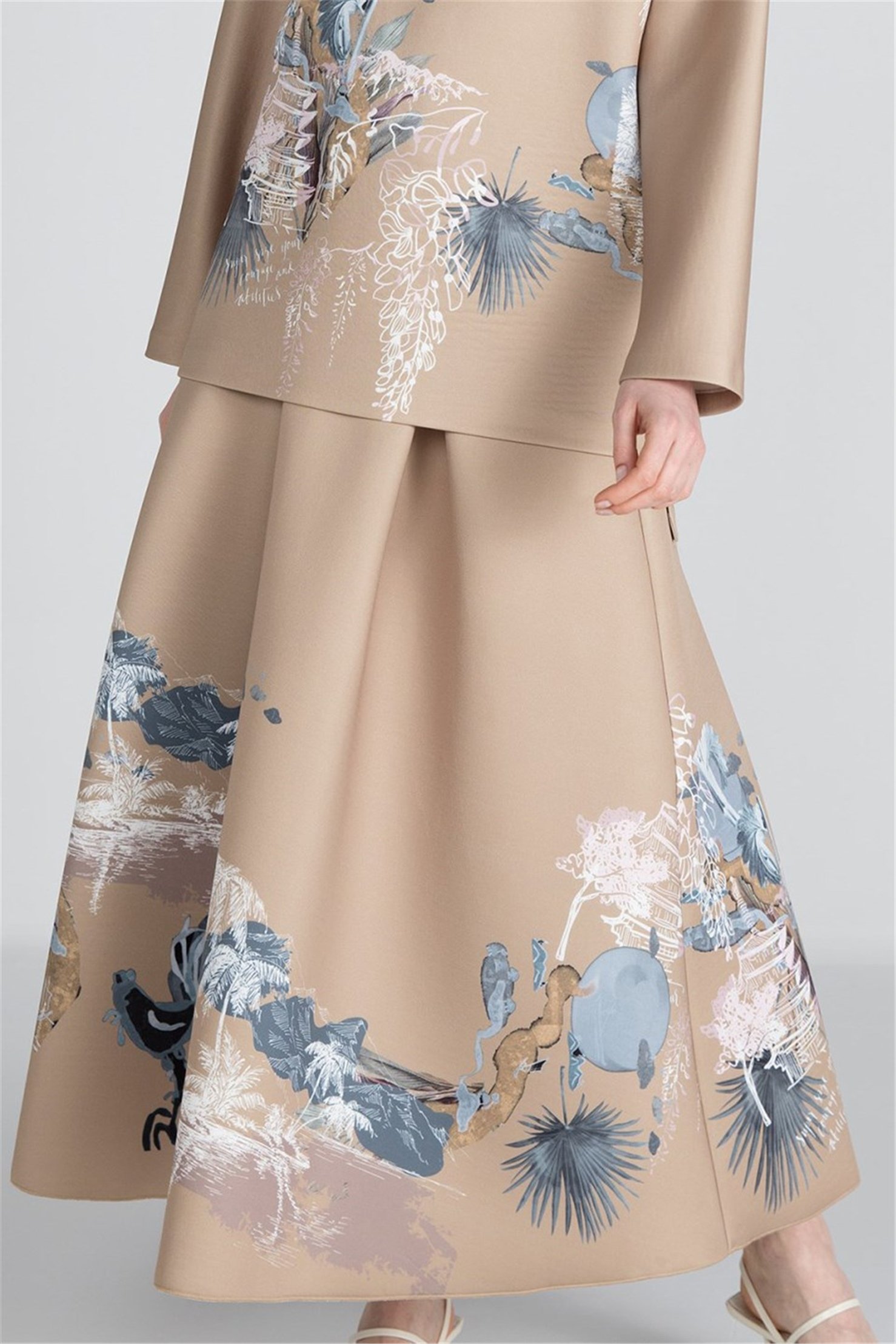 JAPANESE PRINT PUFF SCUBA CRINOLINE SKIRT