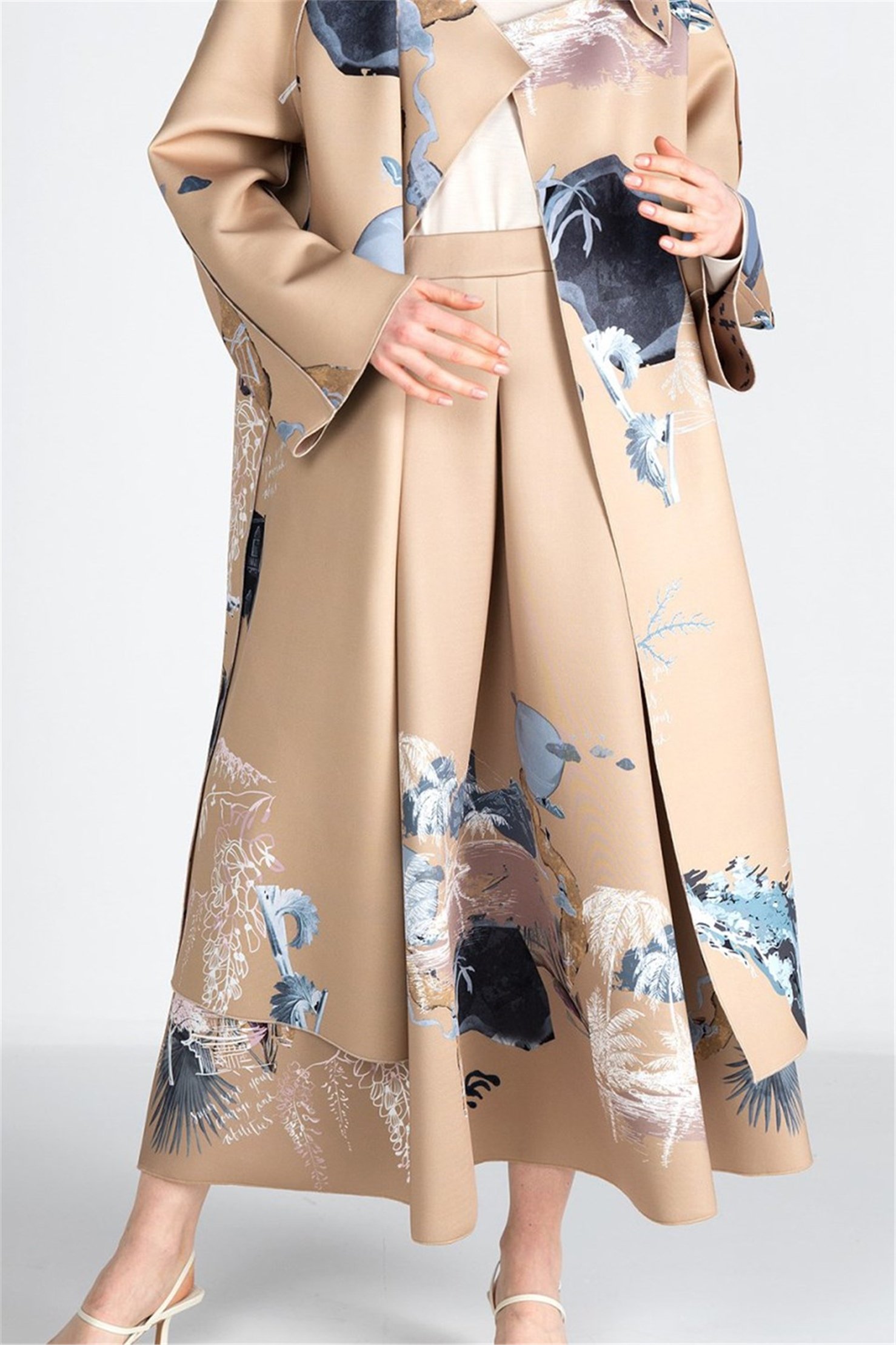 JAPANESE PRINT PUFF SCUBA CRINOLINE SKIRT