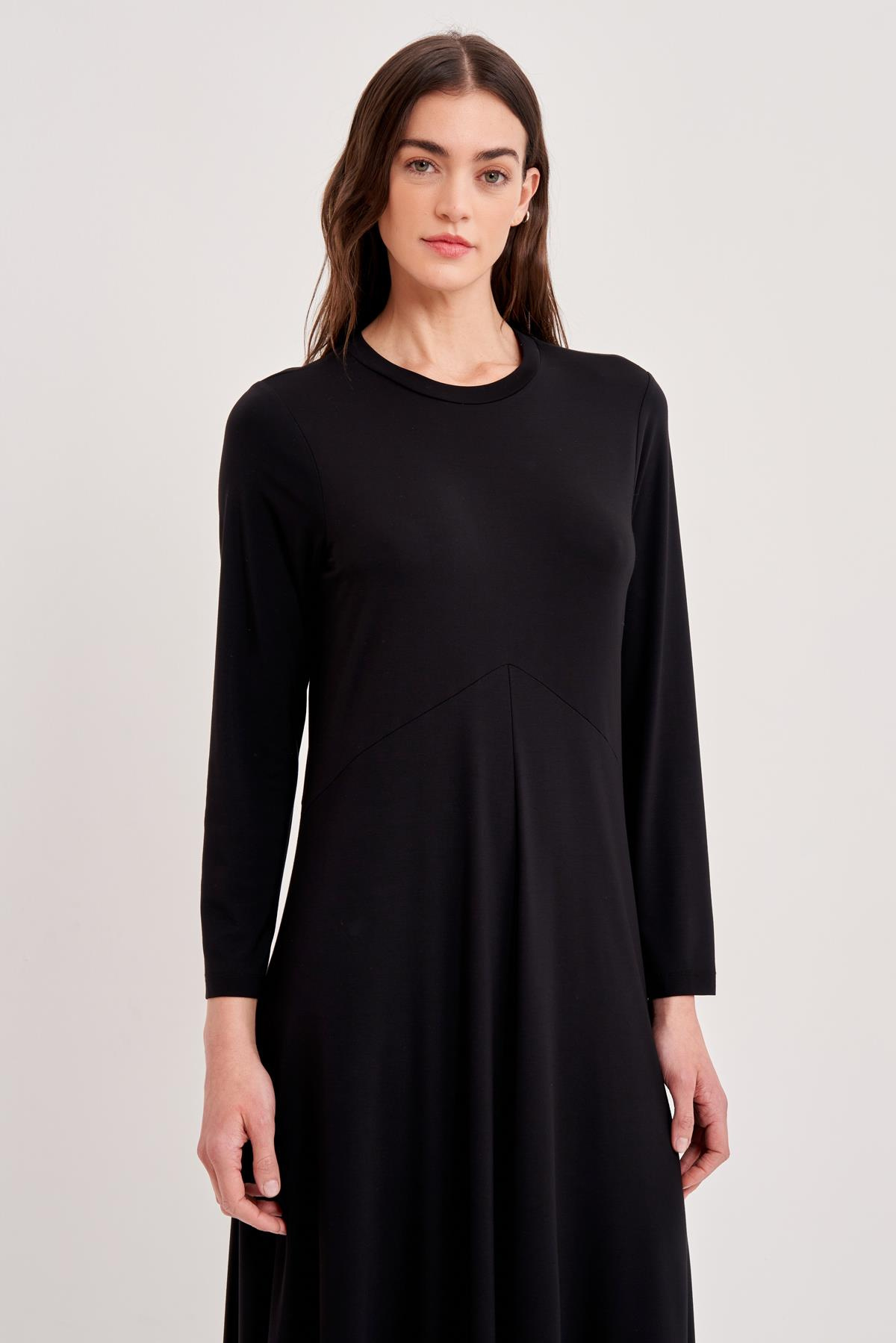 JARSE GÖĞÜS ALTINDAN ÜÇGEN KUPLU A FORM ELBİSE