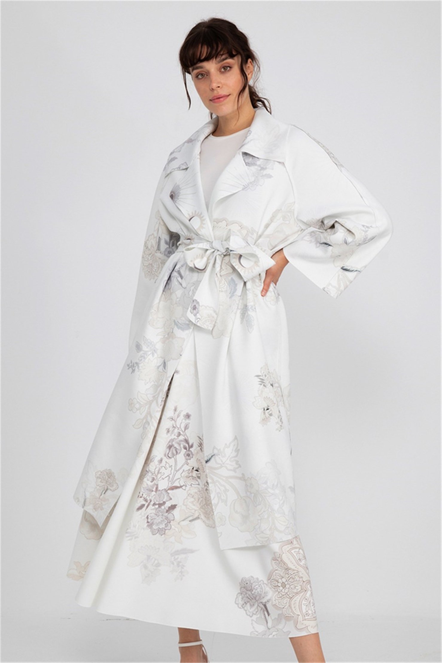 PUFF SCUBA SOFT FLOWER PRINT DOUBLE SIDE JACKET
