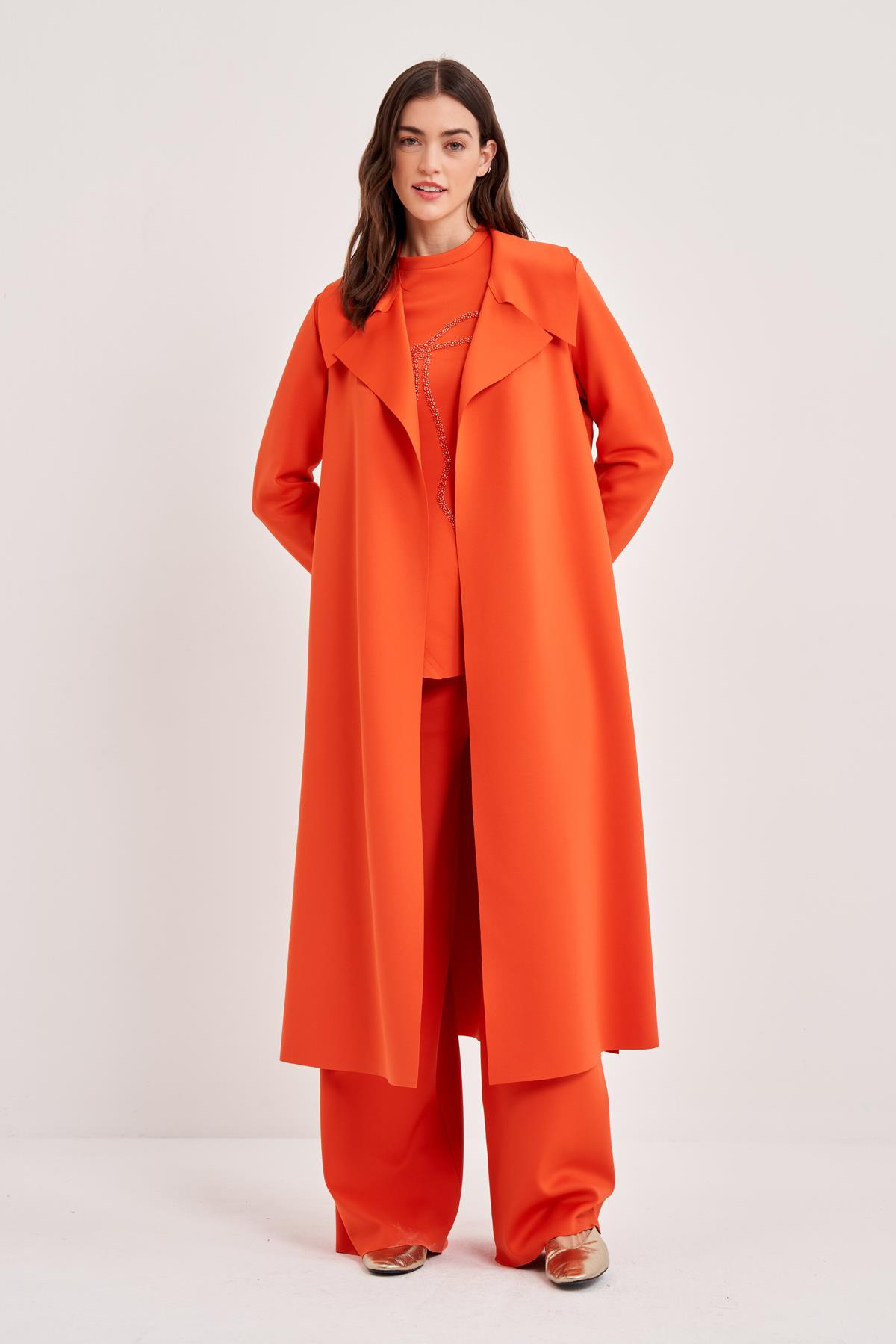 SCUBA ARKASI KEMERLİ CEKET