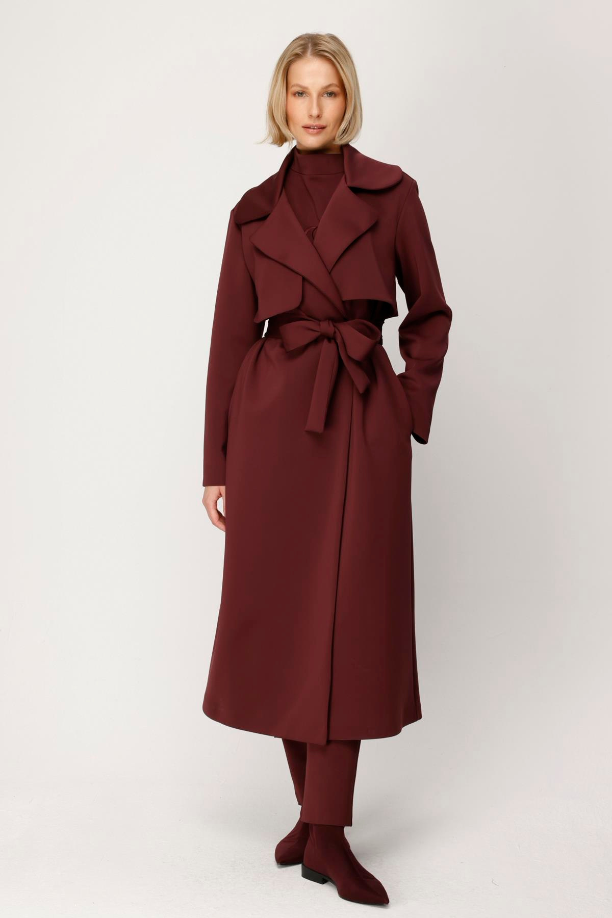 SCUBA CEPKENLİ KEMERLİ TRENCHCOAT