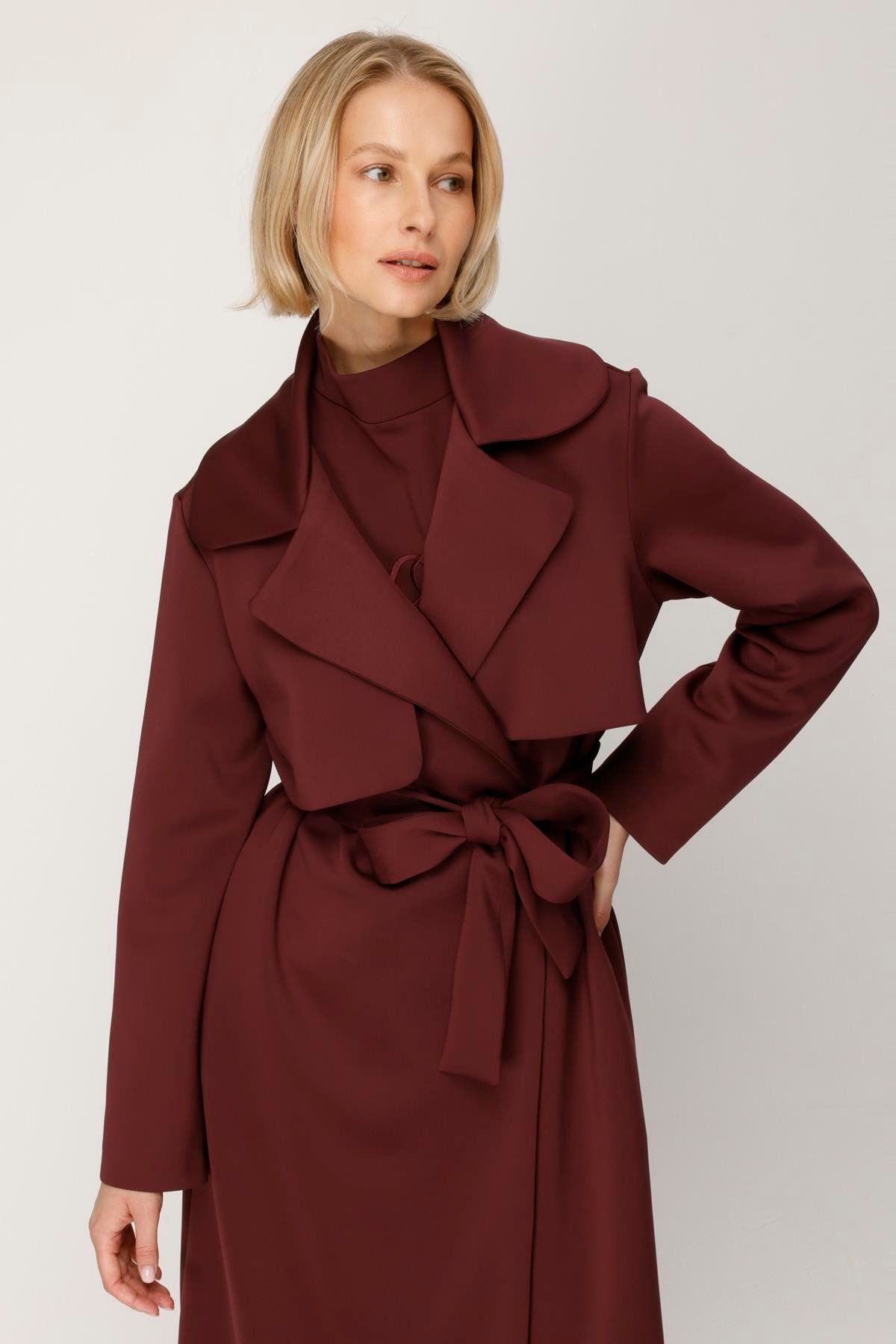 SCUBA CEPKENLİ KEMERLİ TRENCHCOAT