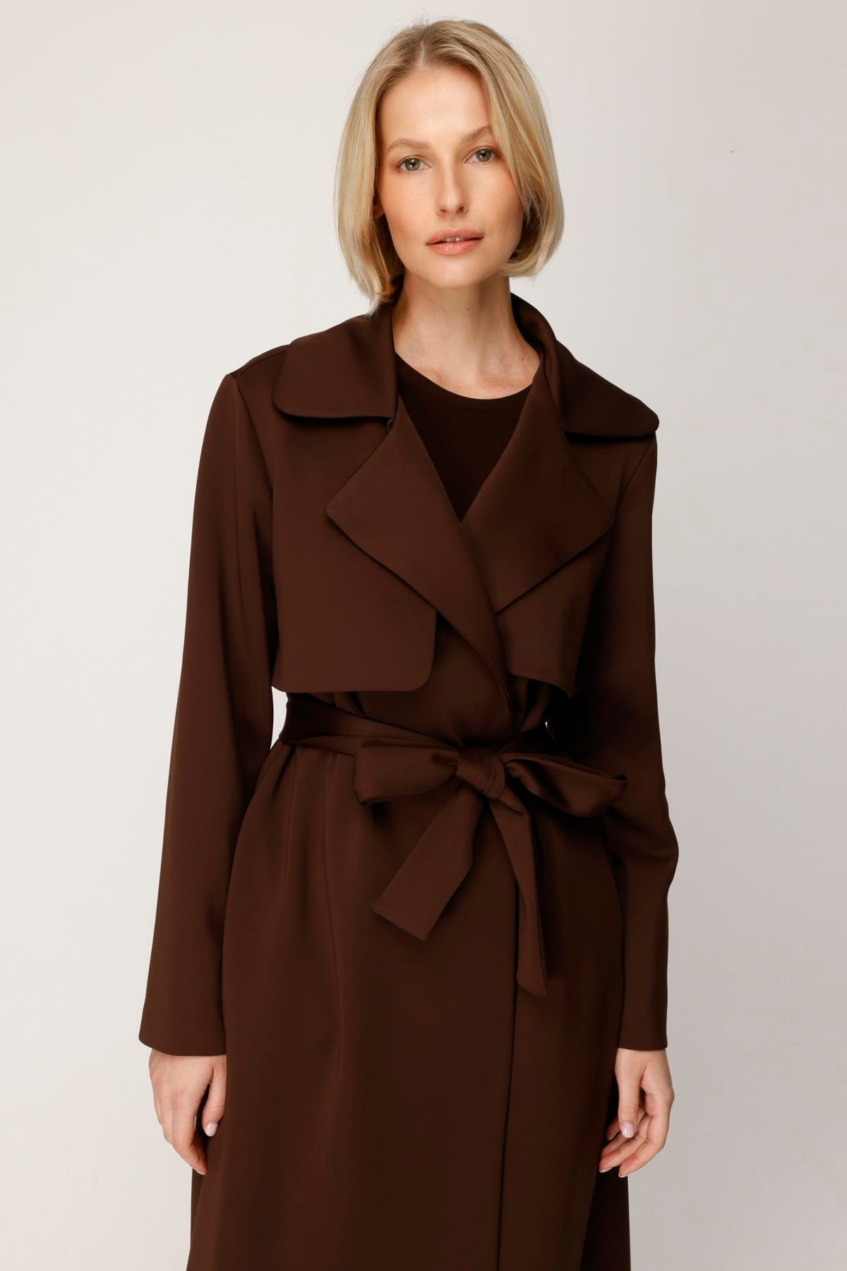 SCUBA CEPKENLİ KEMERLİ TRENCHCOAT