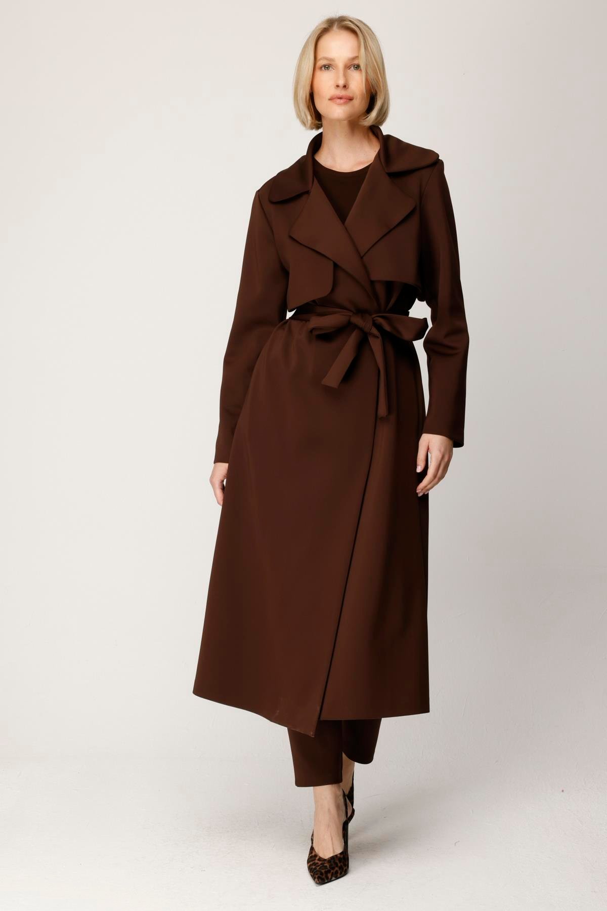 SCUBA CEPKENLİ KEMERLİ TRENCHCOAT