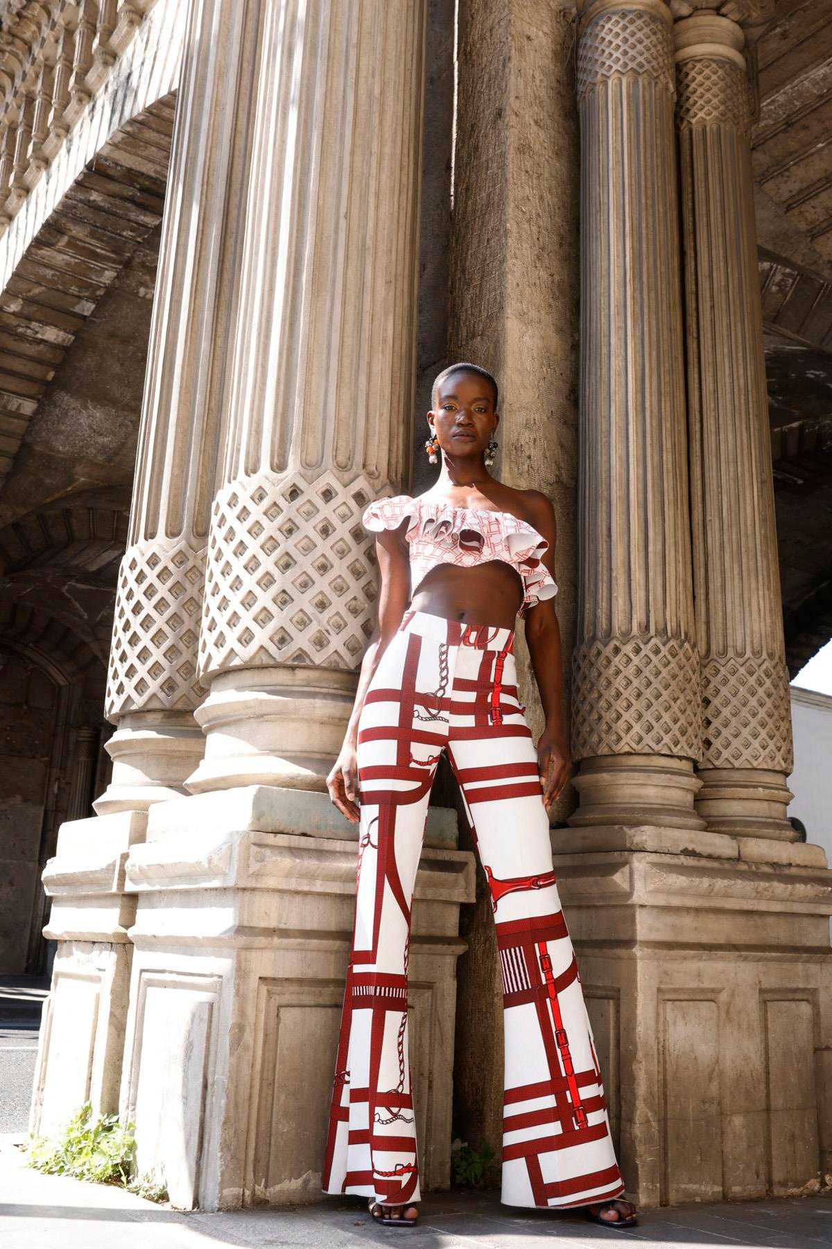 SCUBA KEMENT BASKI YÜKSEK BEL İSPANYOL PANTOLON