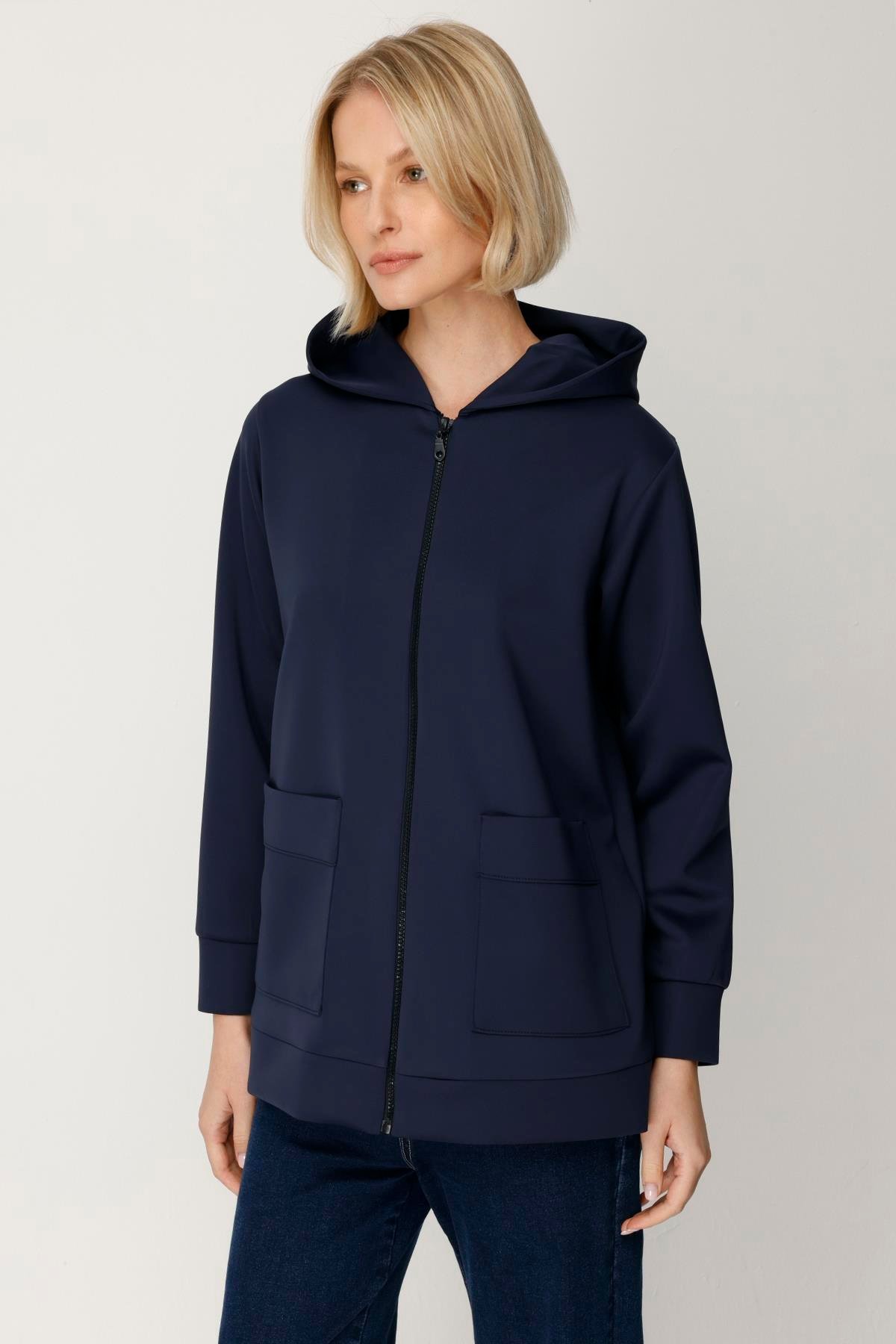 SCUBA KISA KAPŞONLU CEPLİ  ÖNDEN FERMUARLI CEKET